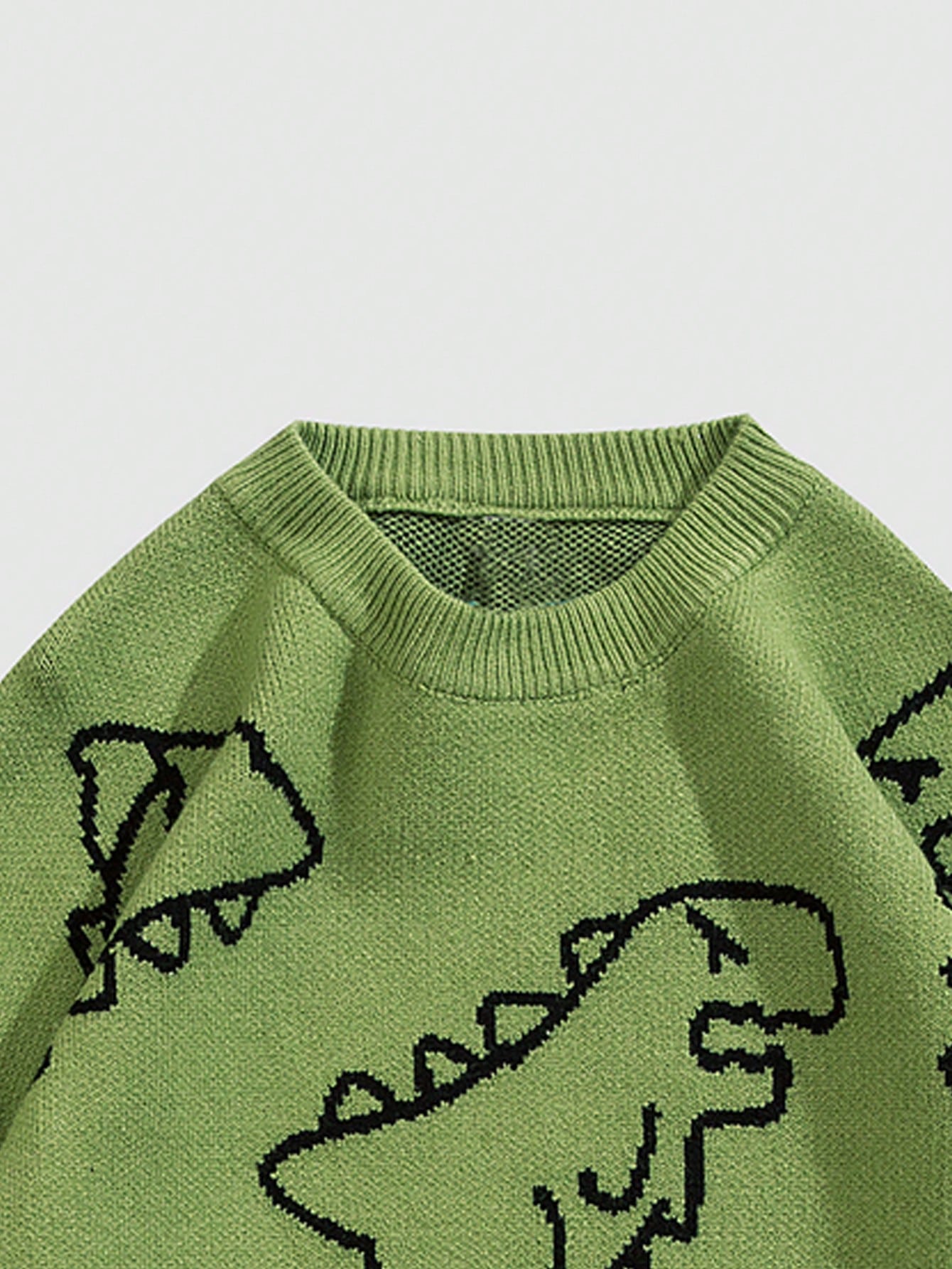 ANDREILEE DINOSAUR PATTERNED SWEATER