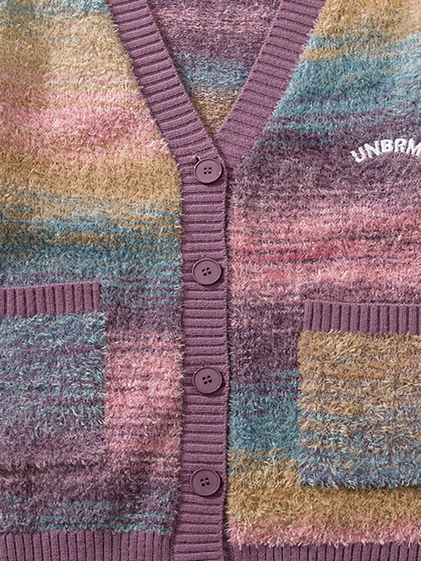 ANDREILEE MIXED COLOR CARDIGAN SWEATER