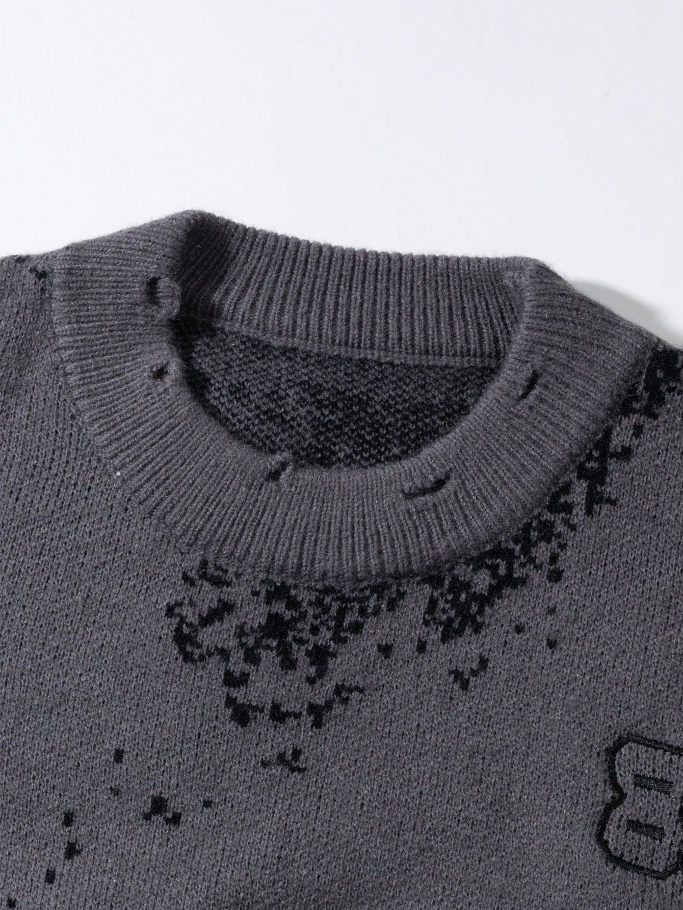 ANDREILEE MOTORCYCLE SPLICING SWEATER