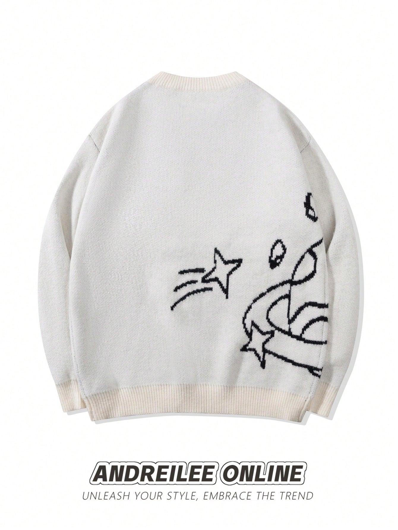 ANDREILEE STAR JACQUARD SWEATER