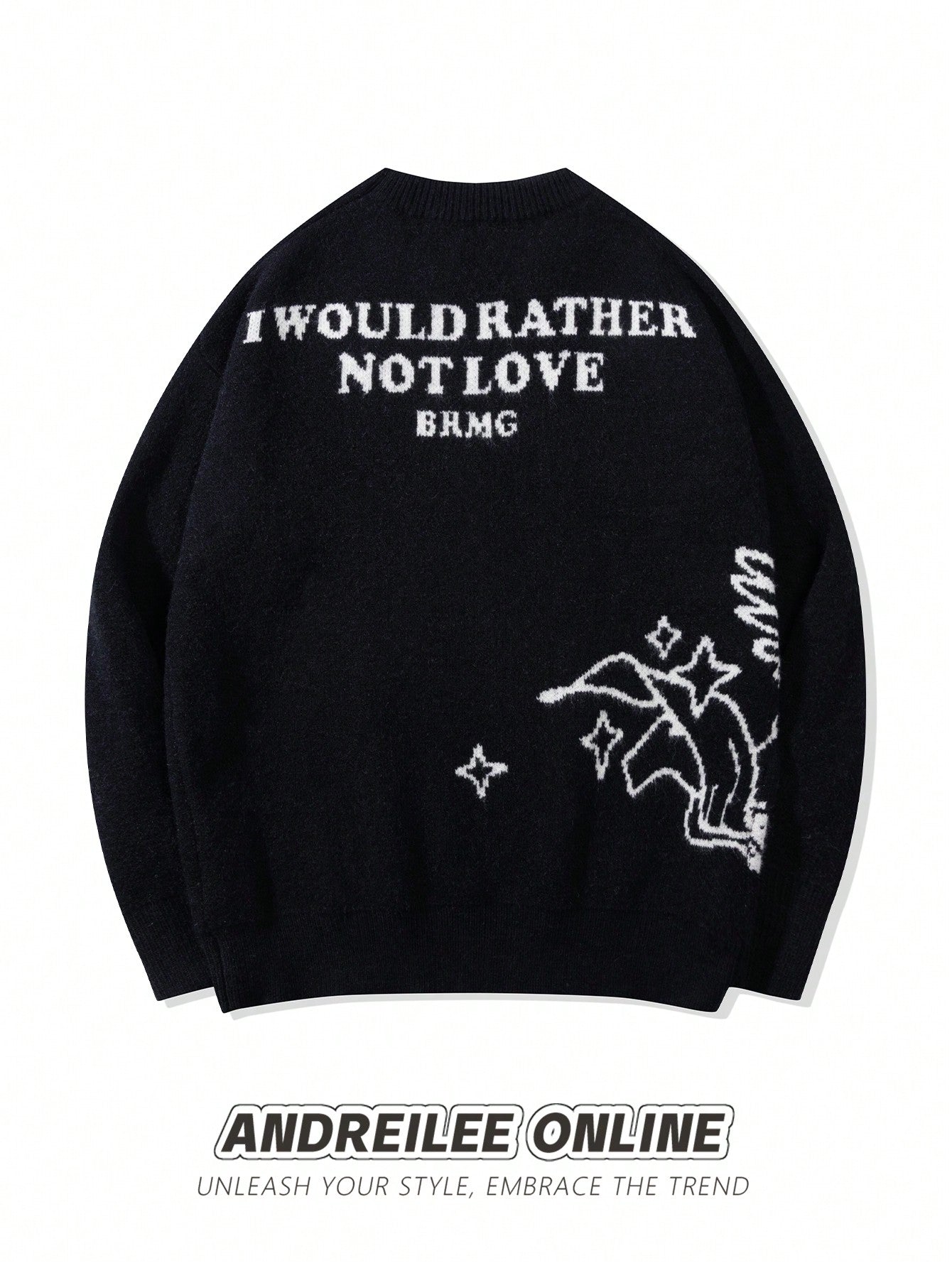 ANDREILEE LITTLE ANGEL SHOOTING LOVE JACQUARD SWEATER
