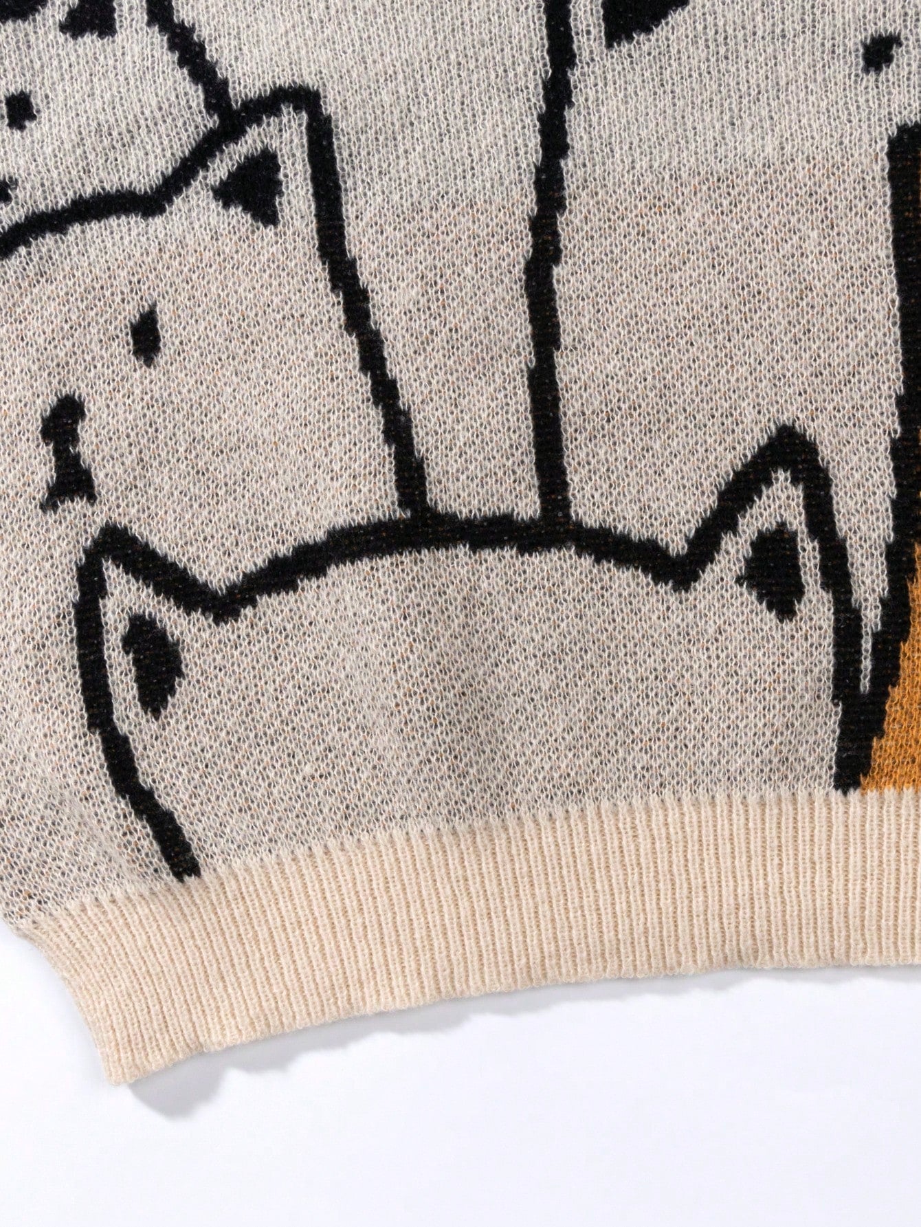 ANDREILEE CAT JACQUARD PATTERN SWEATER
