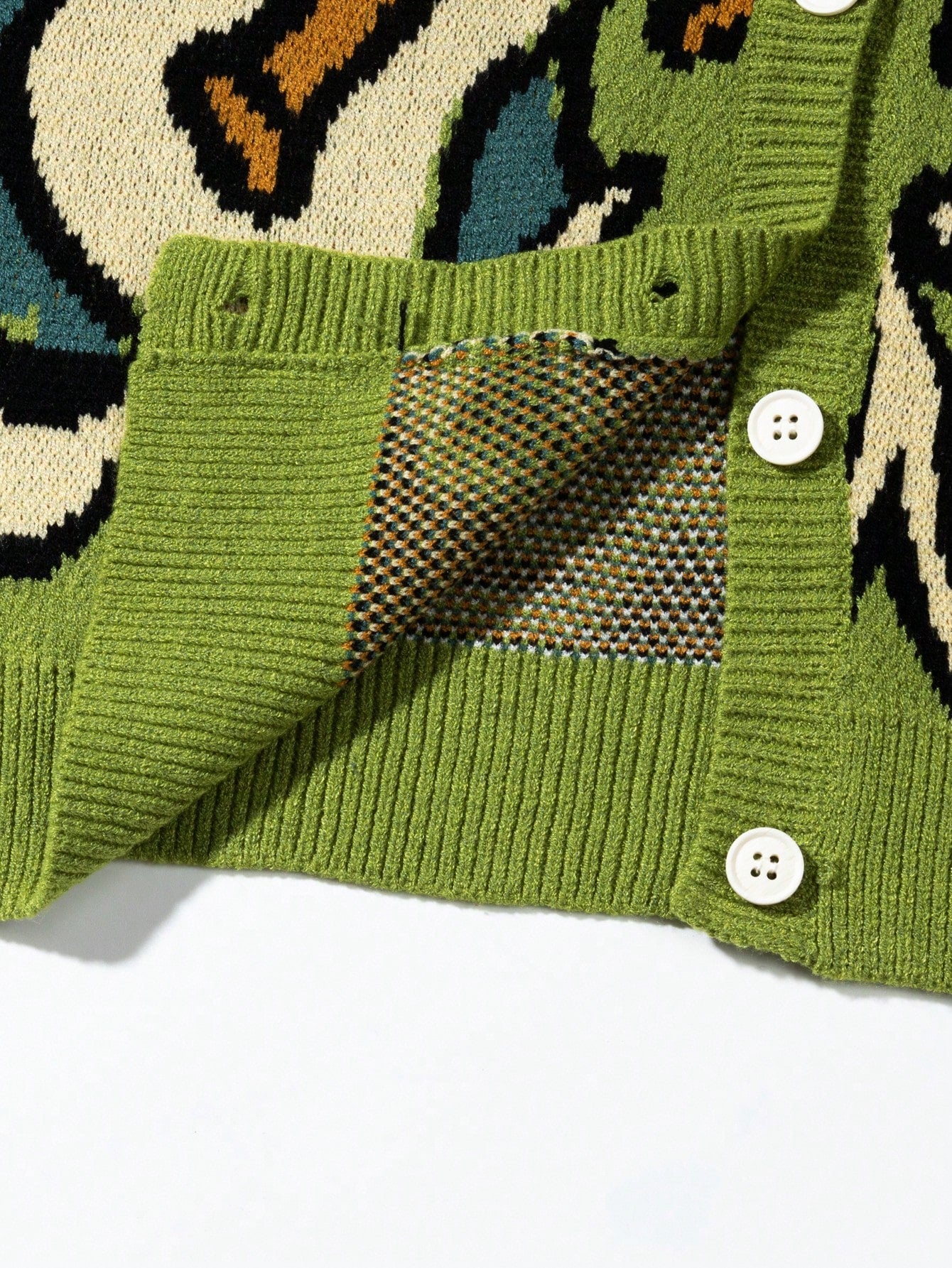 ANDREILEE LETTER DINOSAUR CARTOON PATTERN SWEATER