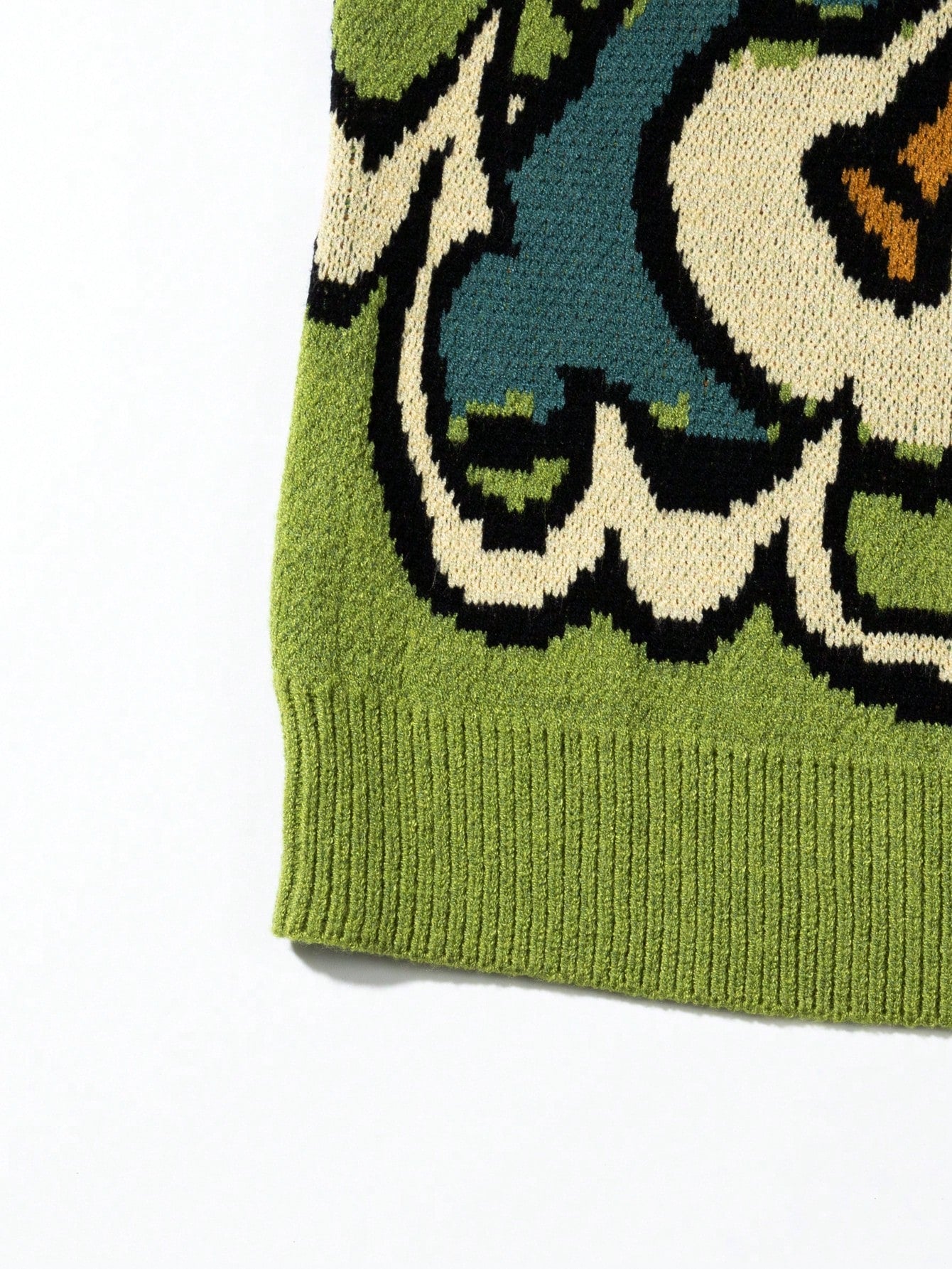 ANDREILEE LETTER DINOSAUR CARTOON PATTERN SWEATER