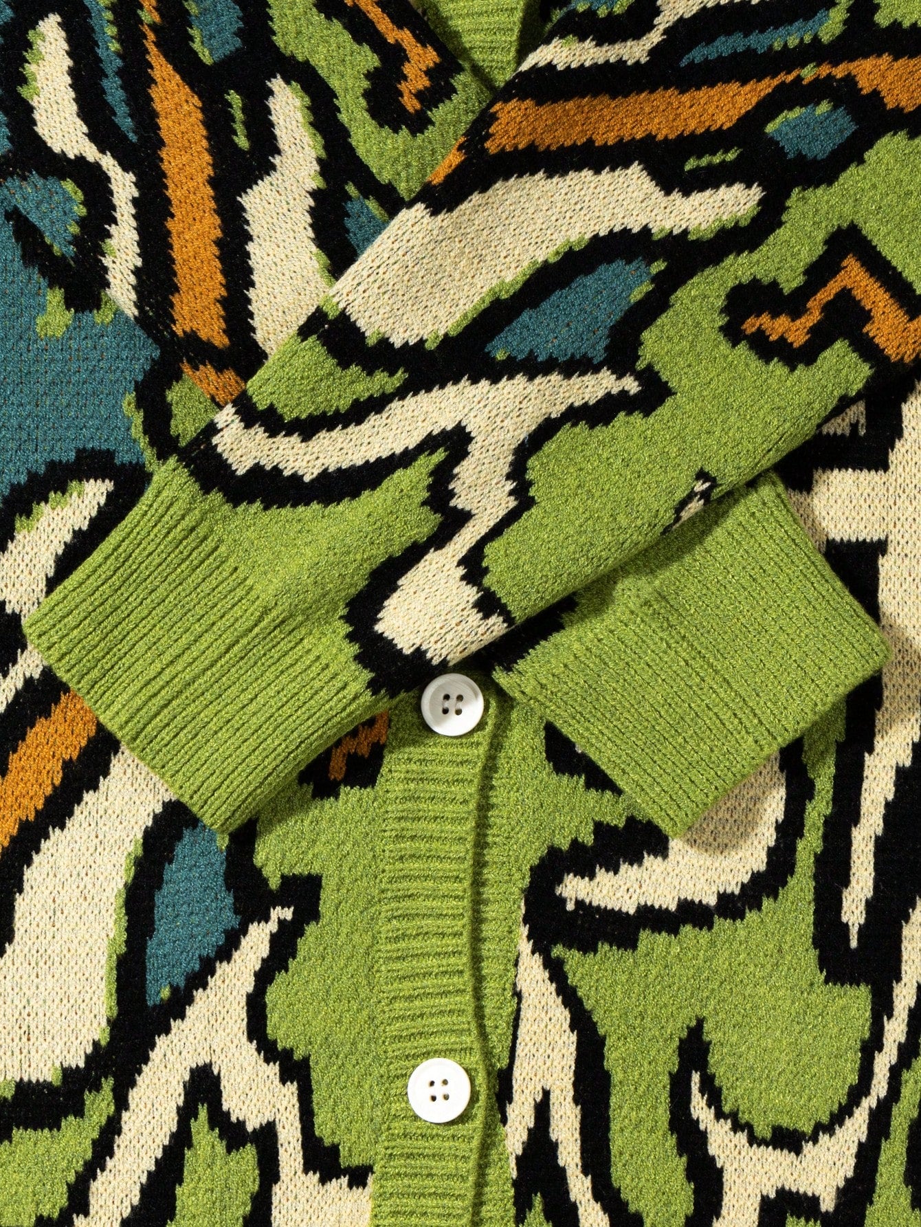 ANDREILEE LETTER DINOSAUR CARTOON PATTERN SWEATER