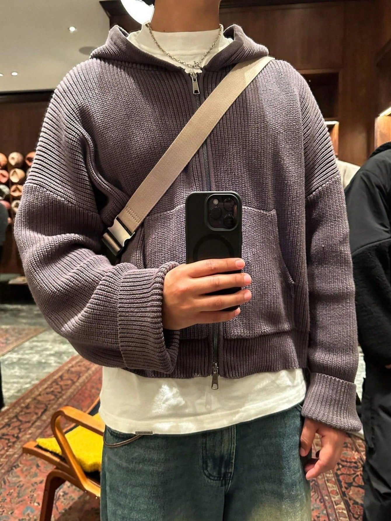 ANDREILEE HOODED CARDIGAN SWEATER