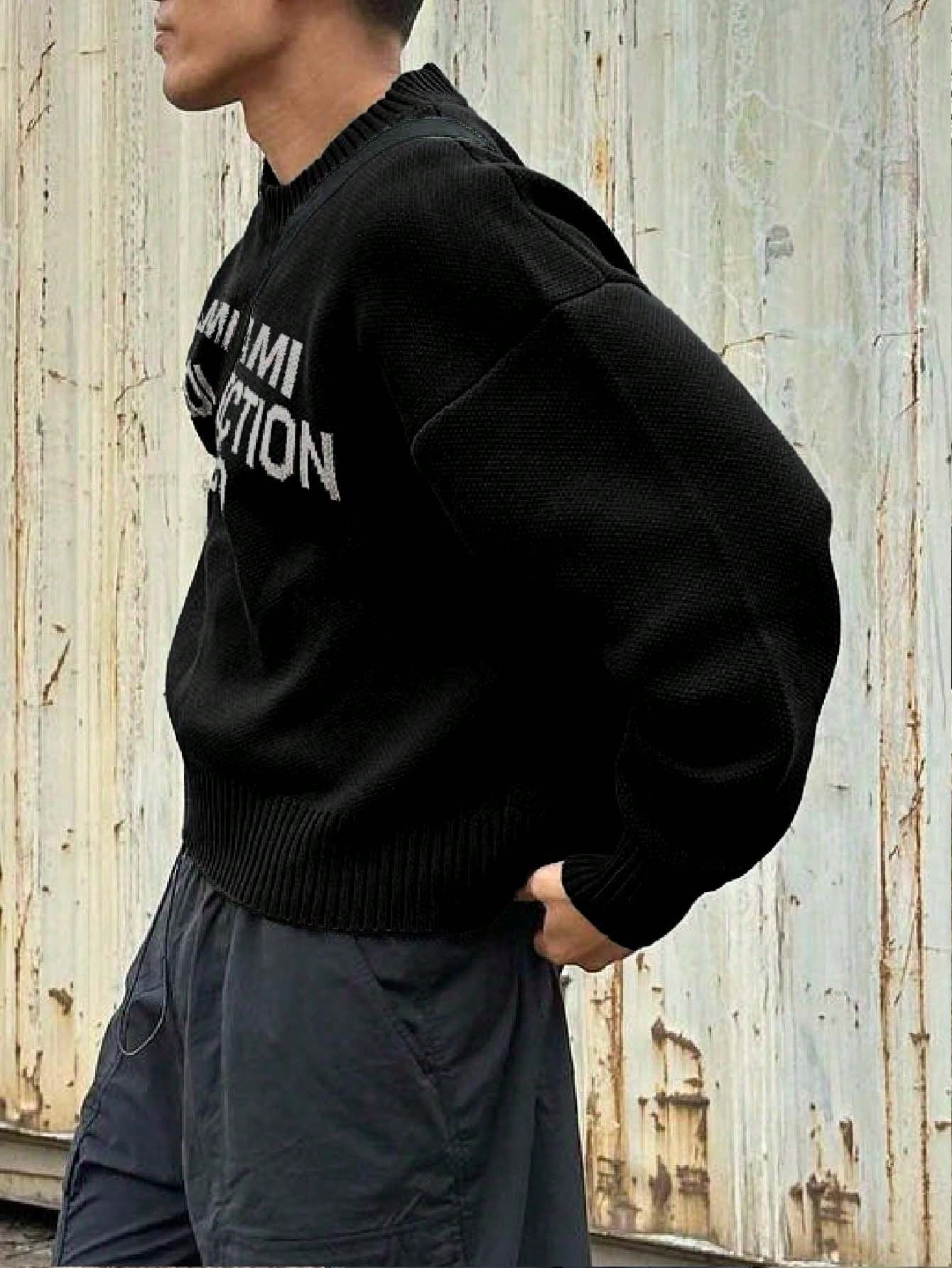 ANDREILEE ENGLISH PATTERNED JACQUARD SWEATER