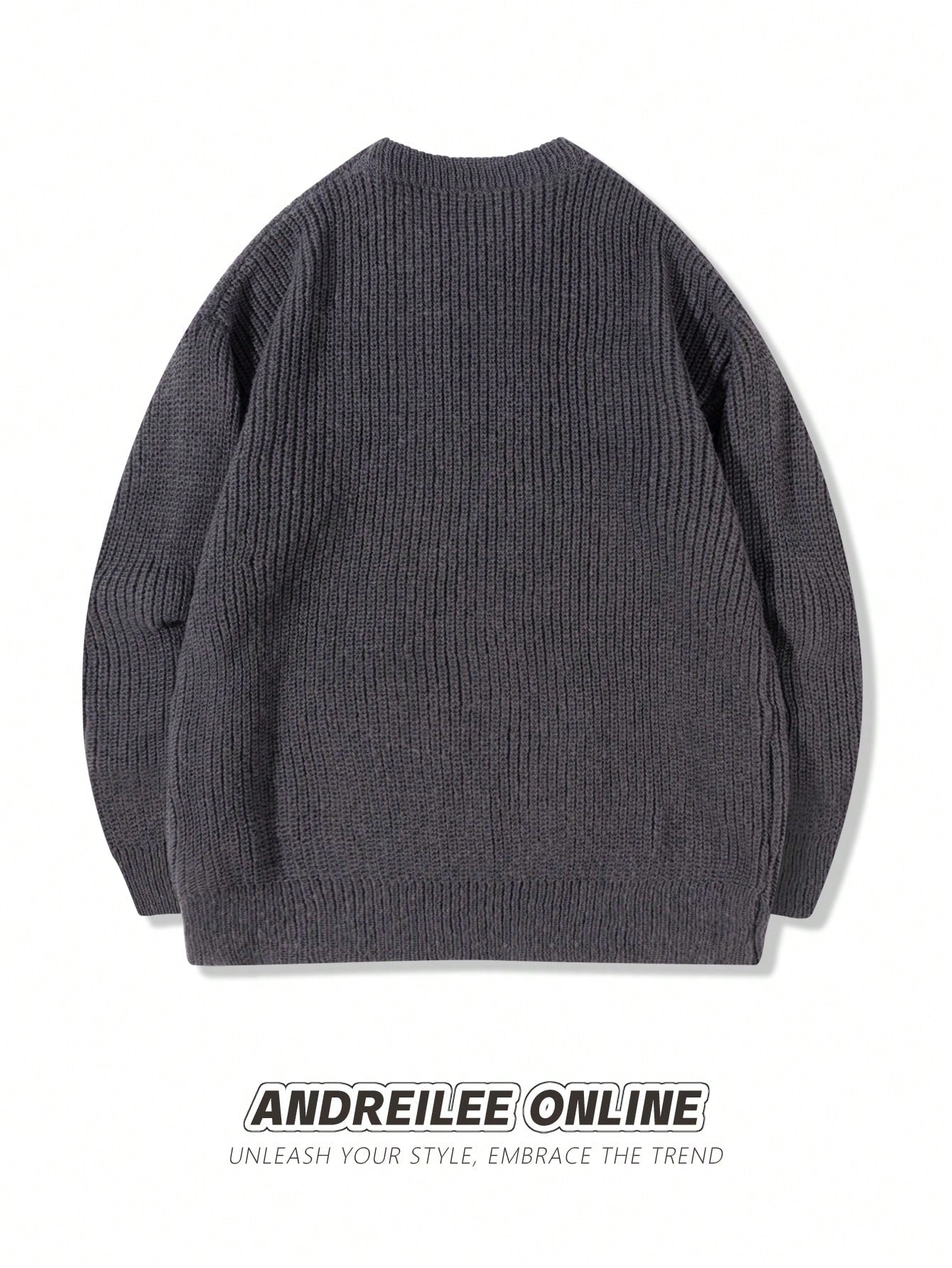 ANDREILEE BEAD PATTERNED ROUND NECK SWEATER