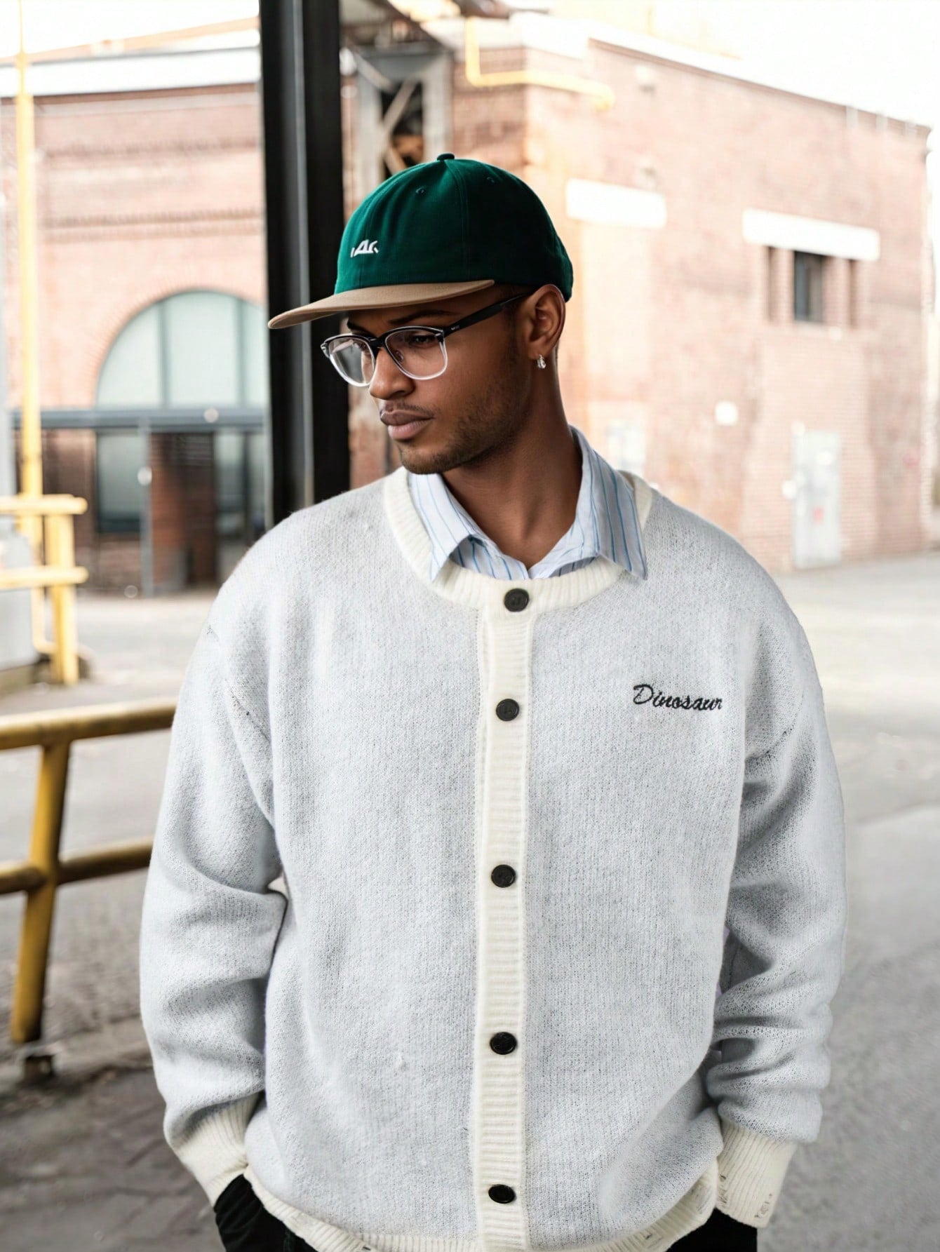 ANDREILEE DINOSAUR PATTERN CARDIGANS SWEATER