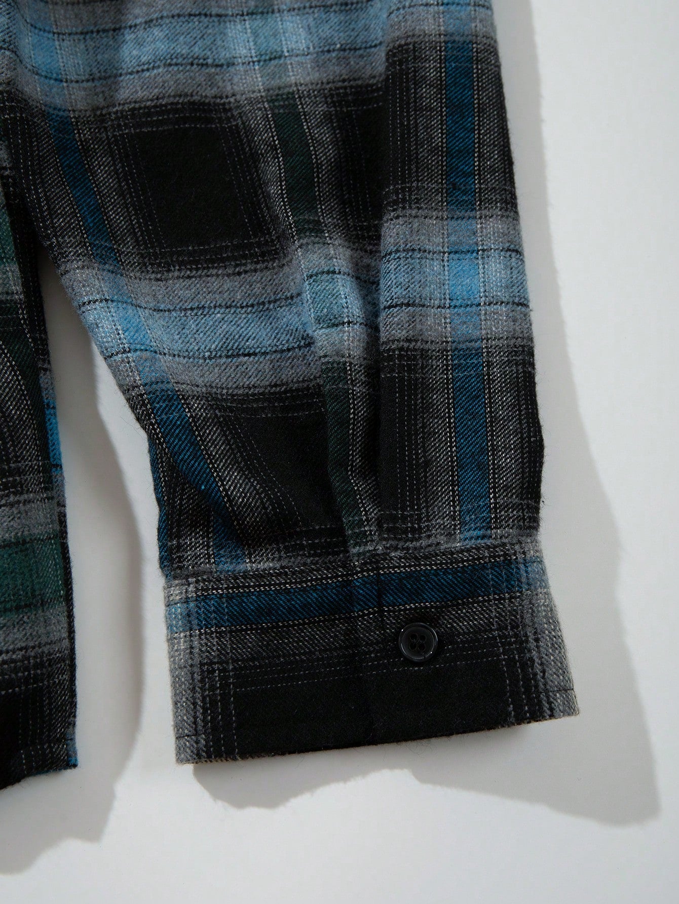 ANDREILEE GRADIENT COLOR-BLOCK PLAID SHIRT