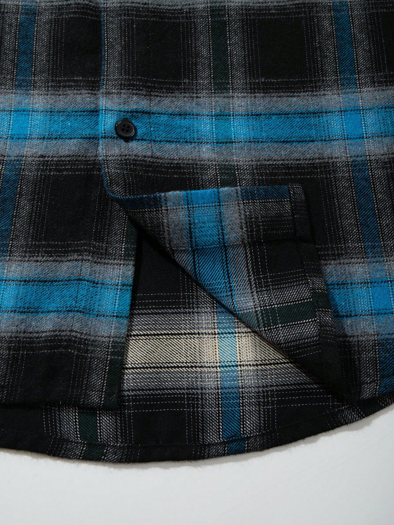 ANDREILEE GRADIENT COLOR-BLOCK PLAID SHIRT