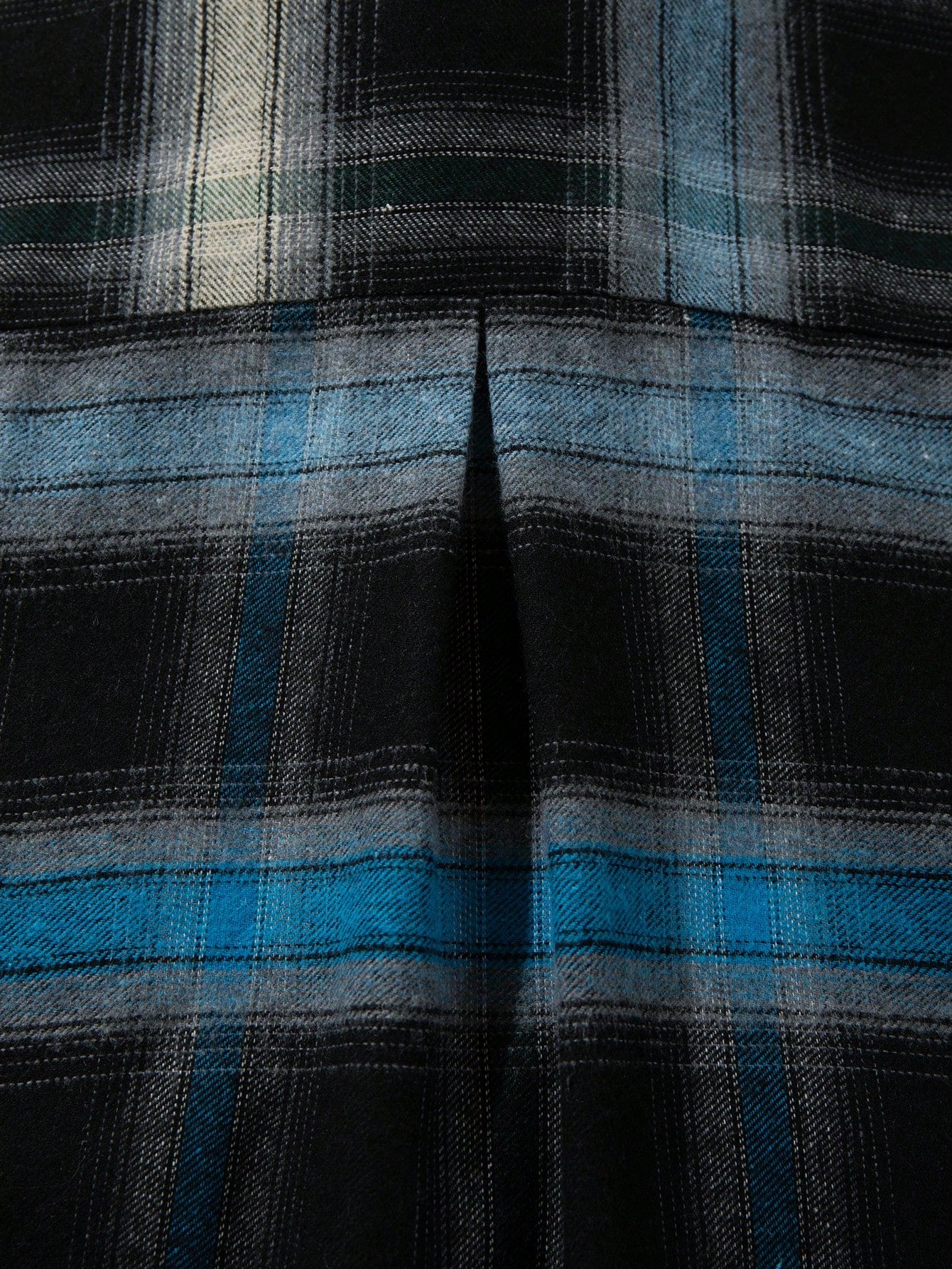 ANDREILEE GRADIENT COLOR-BLOCK PLAID SHIRT