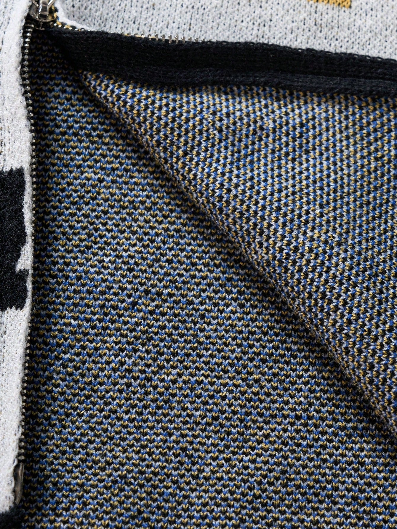 ANDREILEE ENGLISH LETTERS POLO COLLAR OPEN-FRONT SWEATER