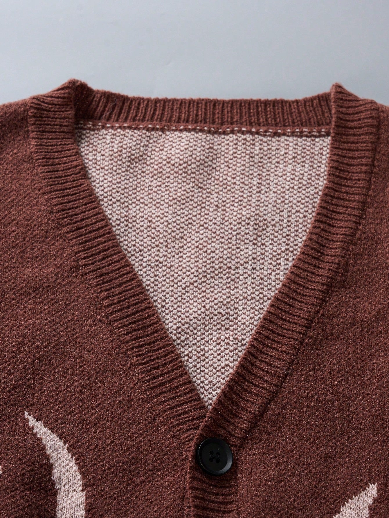 ANDREILEE FLAME PRINT OPEN-FRONT CARDIGAN SWEATER