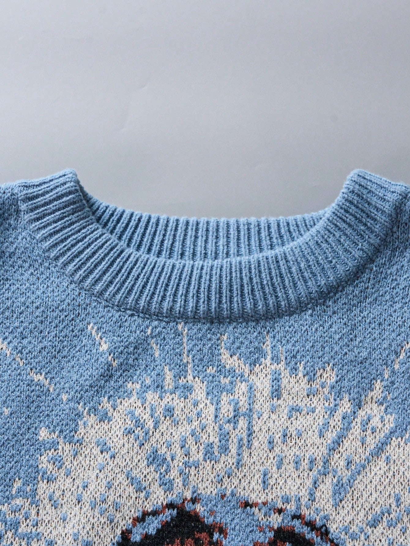 ANDREILEE ANGEL PRINT PULLOVER SWEATER