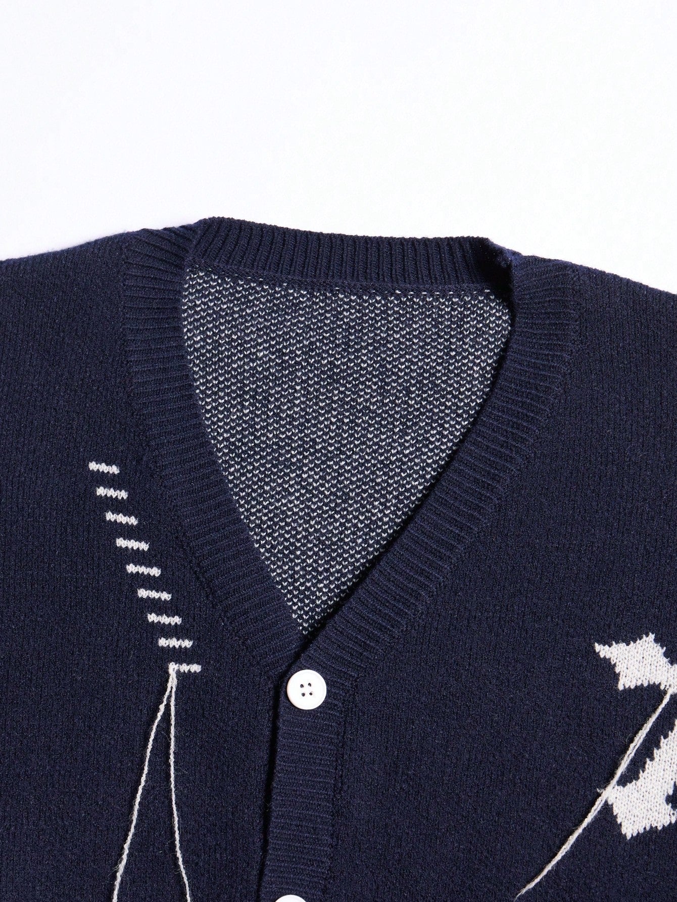 ANDREILEE CROSS PRINT CARDIGAN SWEATER