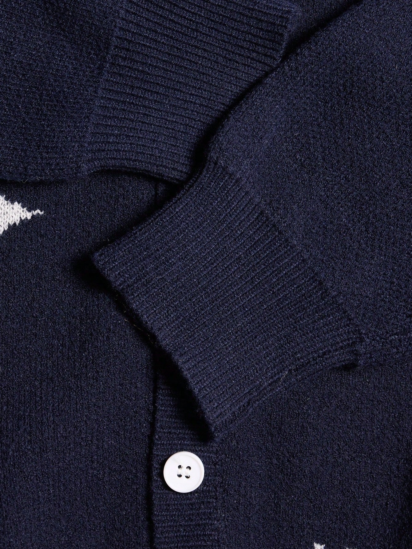 ANDREILEE CROSS PRINT CARDIGAN SWEATER