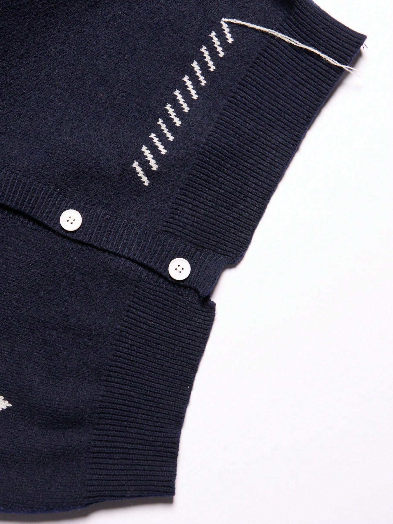 ANDREILEE CROSS PRINT CARDIGAN SWEATER