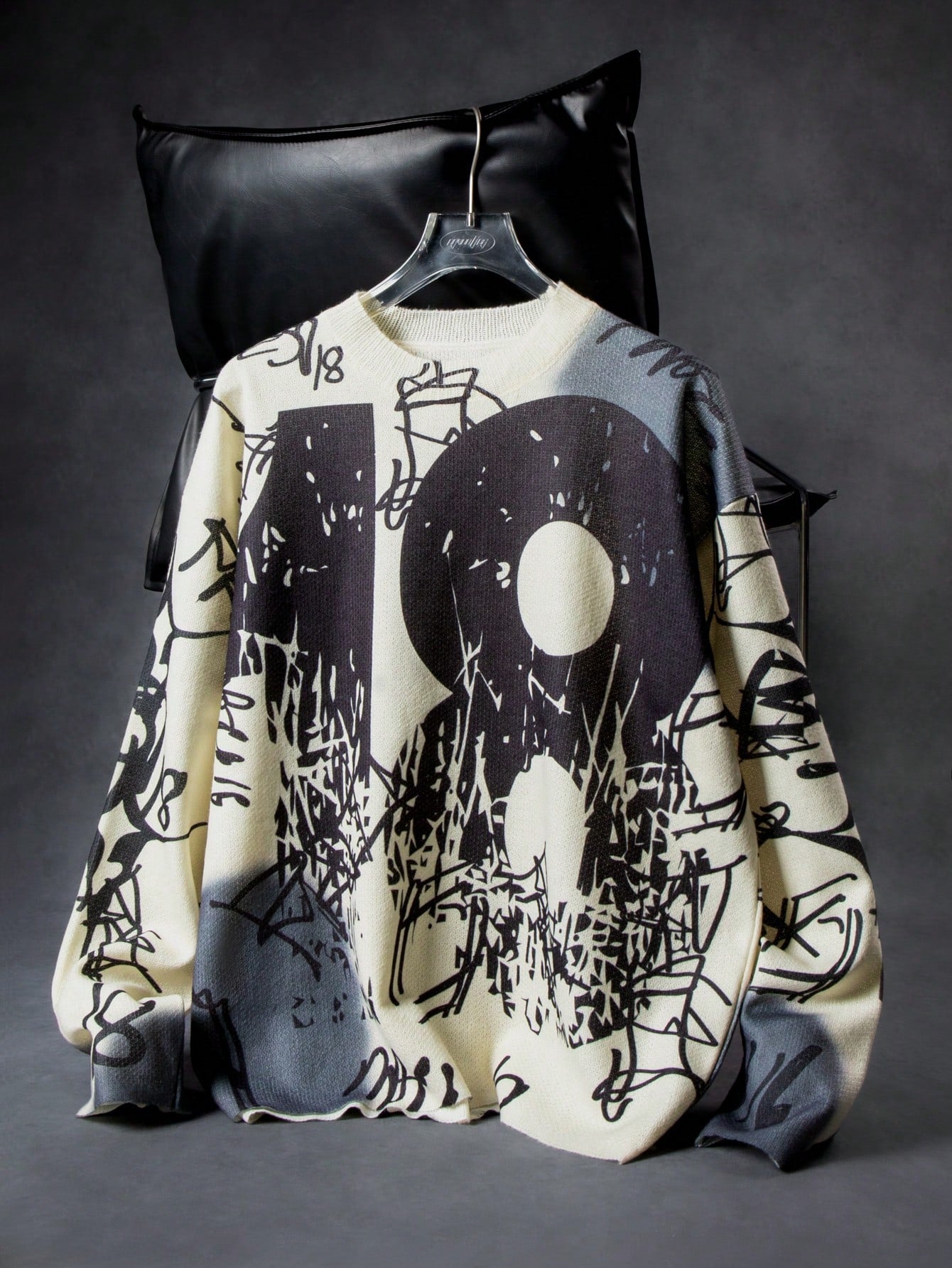 ANDREILEE ABSTRACT PATTERN PULLOVER SWEATER