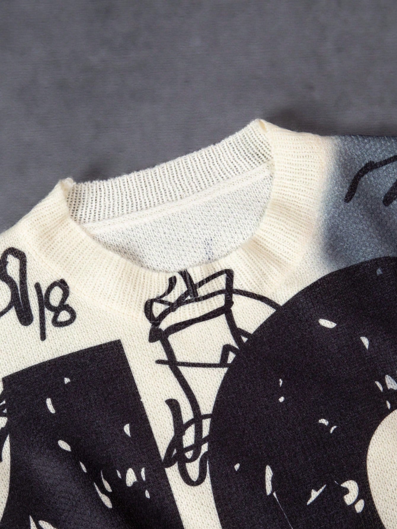 ANDREILEE ABSTRACT PATTERN PULLOVER SWEATER