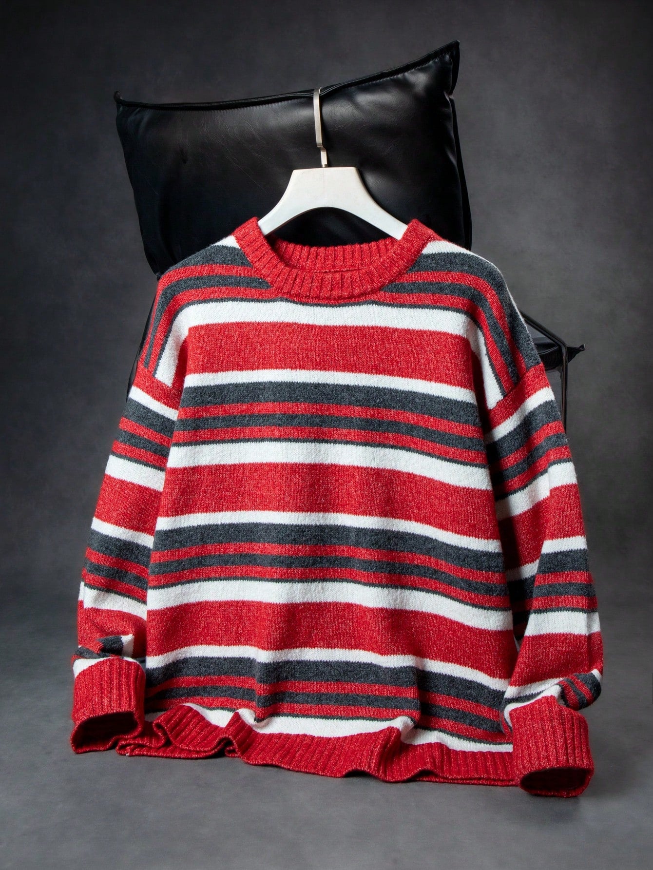 ANDREILEE STRIPED PULLOVER SWEATER