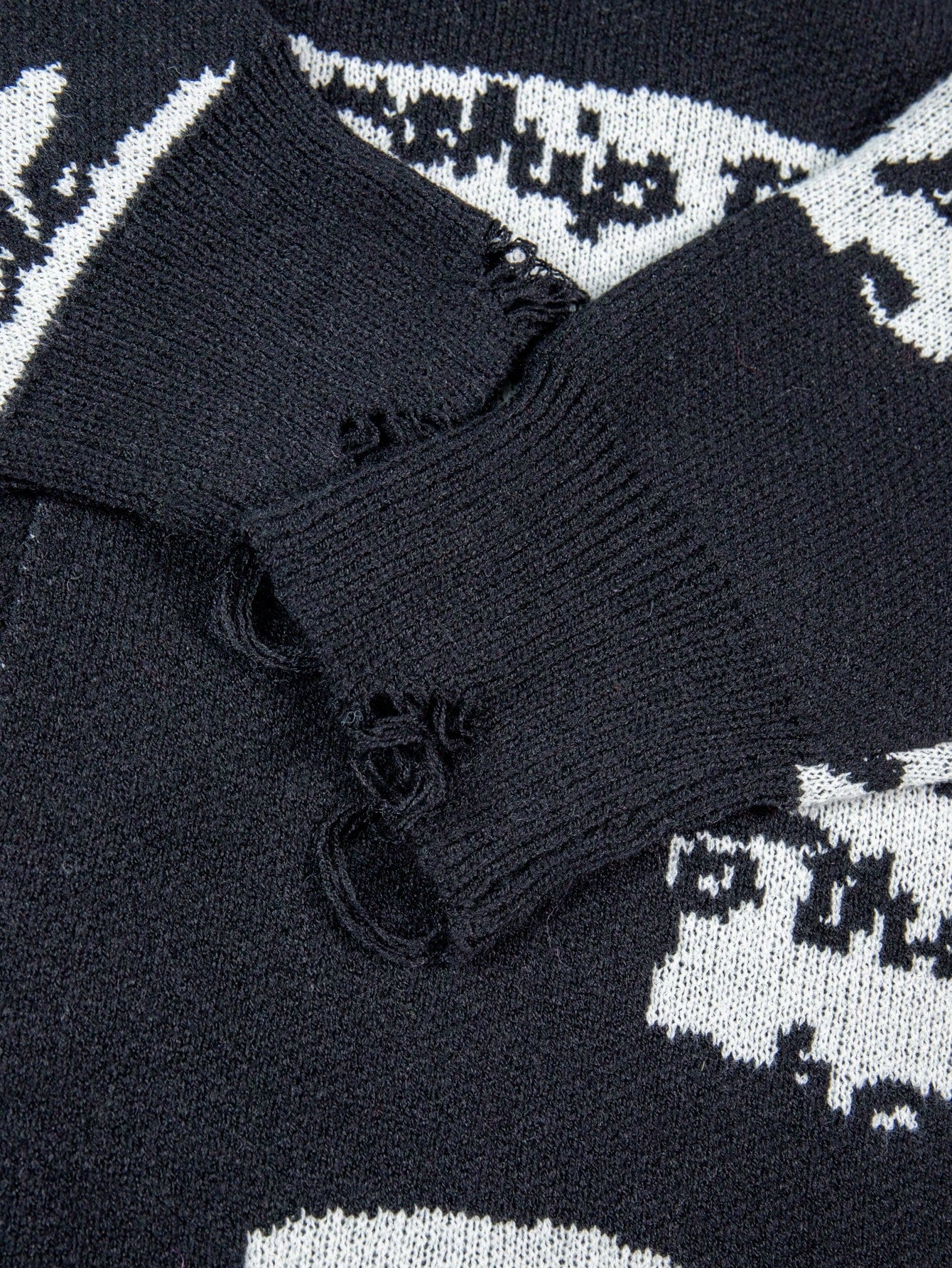 ANDREILEE ENGLISH CLOUD PATTERN OPEN-FRONT CARDIGAN