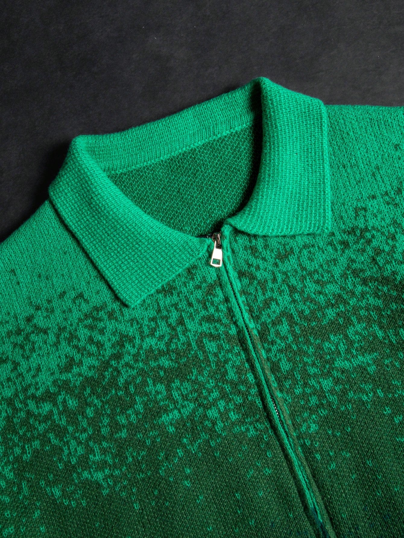 ANDREILEE GREEN GRADIENT LONG-SLEEVE JACKET
