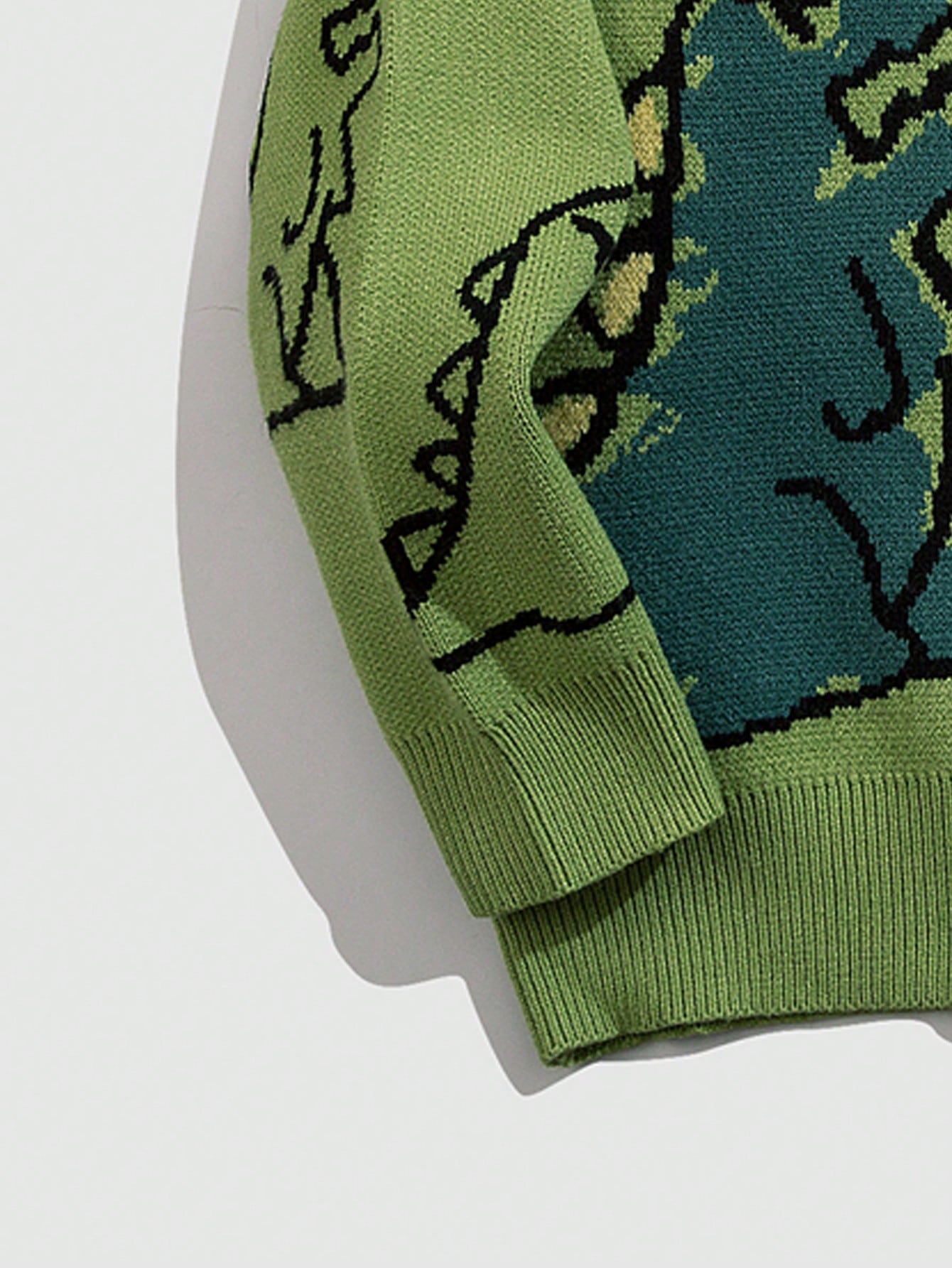 ANDREILEE DINOSAUR PATTERNED SWEATER