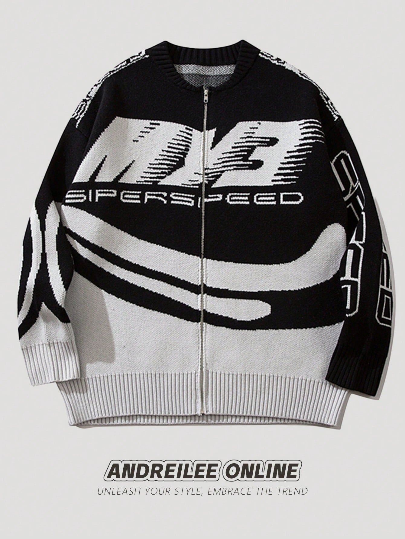 ANDREILEE BASEBALL CARDIGAN SWEATER