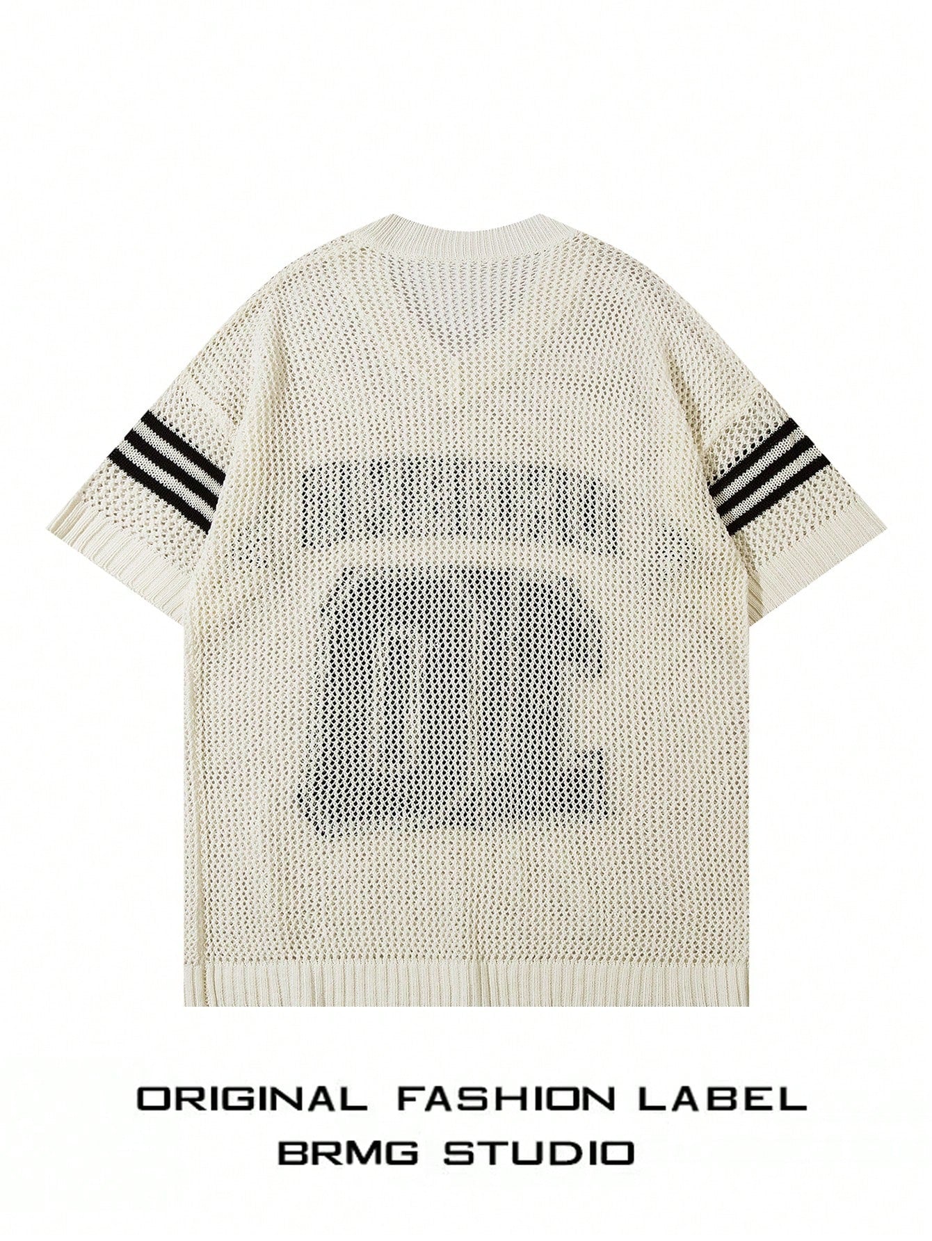 ANDREILEE DIGITAL EMBROIDERY V-NECK SHORT SLEEVED SHIRT
