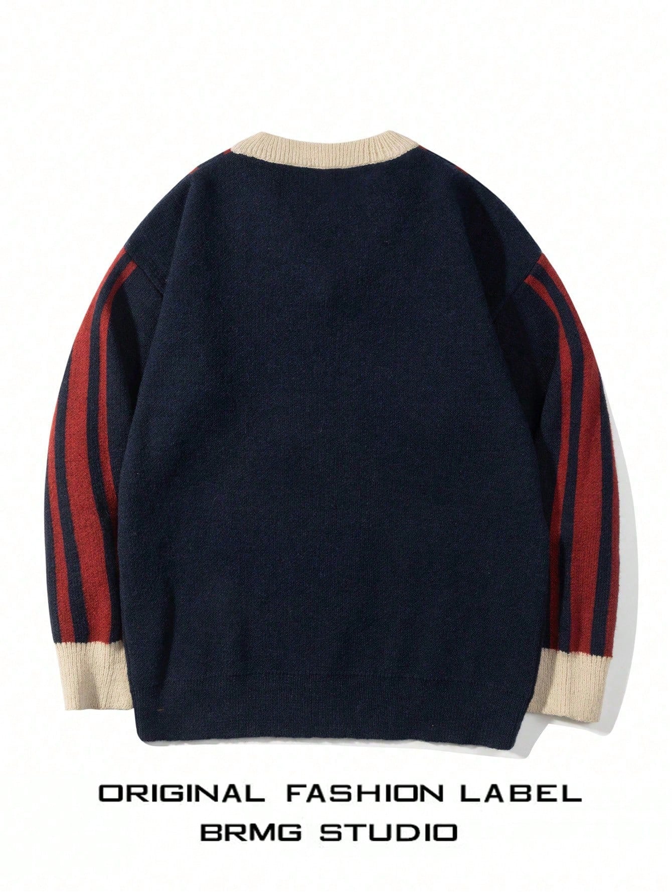 ANDREILEE COLLEGE STYLE V-NECK SWEATER