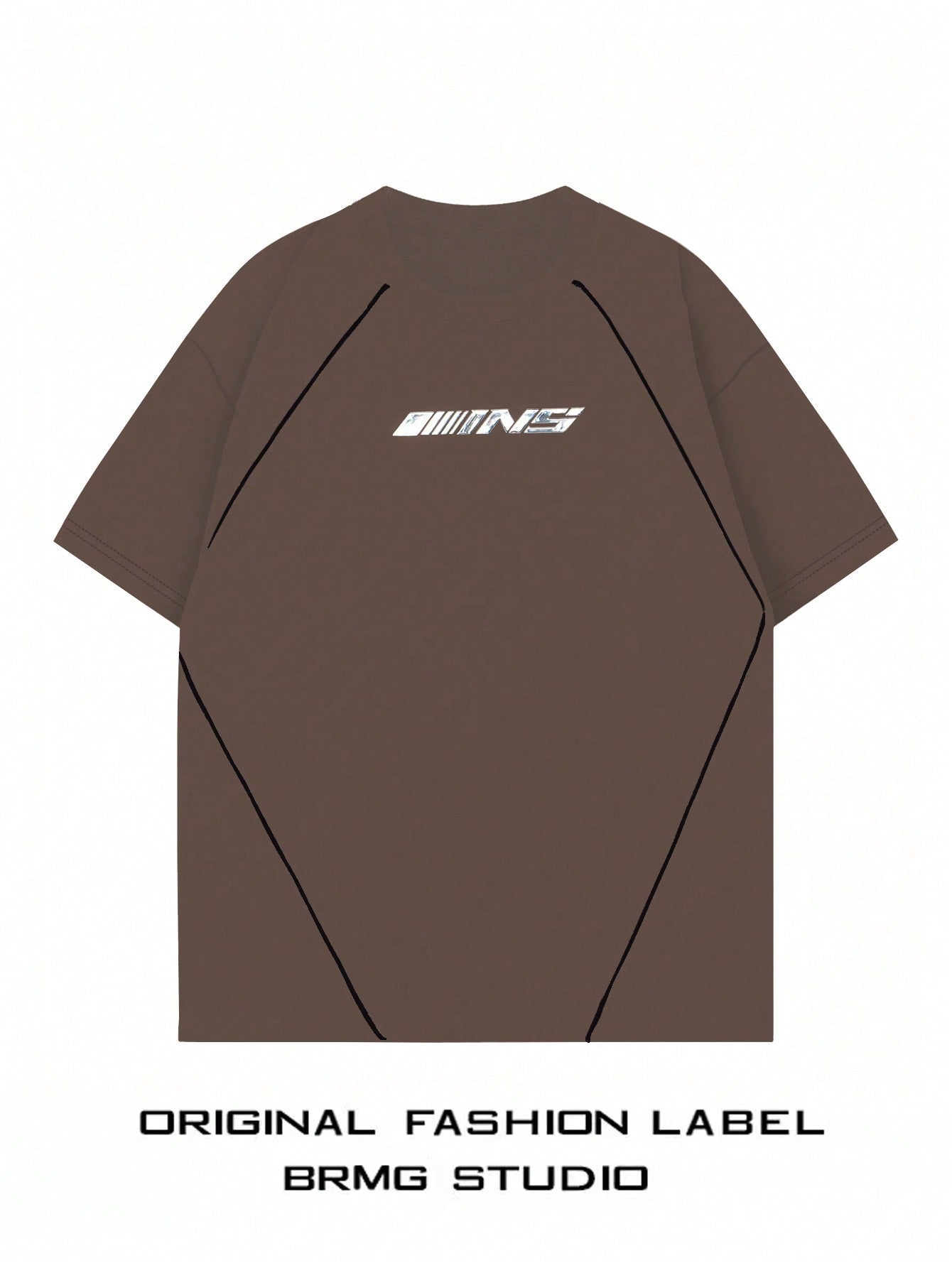 ANDREILEE COLLEGE STYLE SPLICED SPORTS T-SHIRT