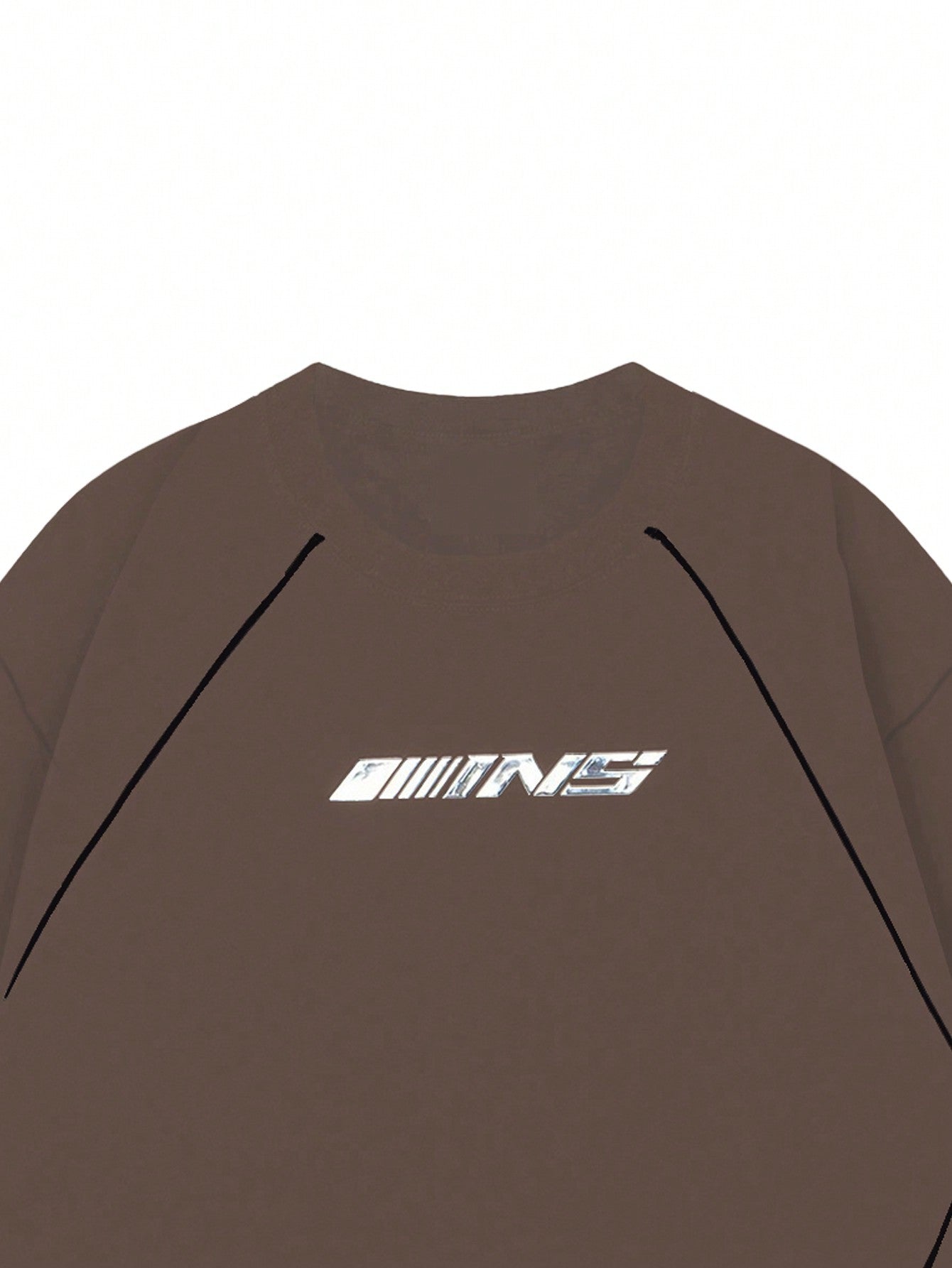 ANDREILEE COLLEGE STYLE SPLICED SPORTS T-SHIRT