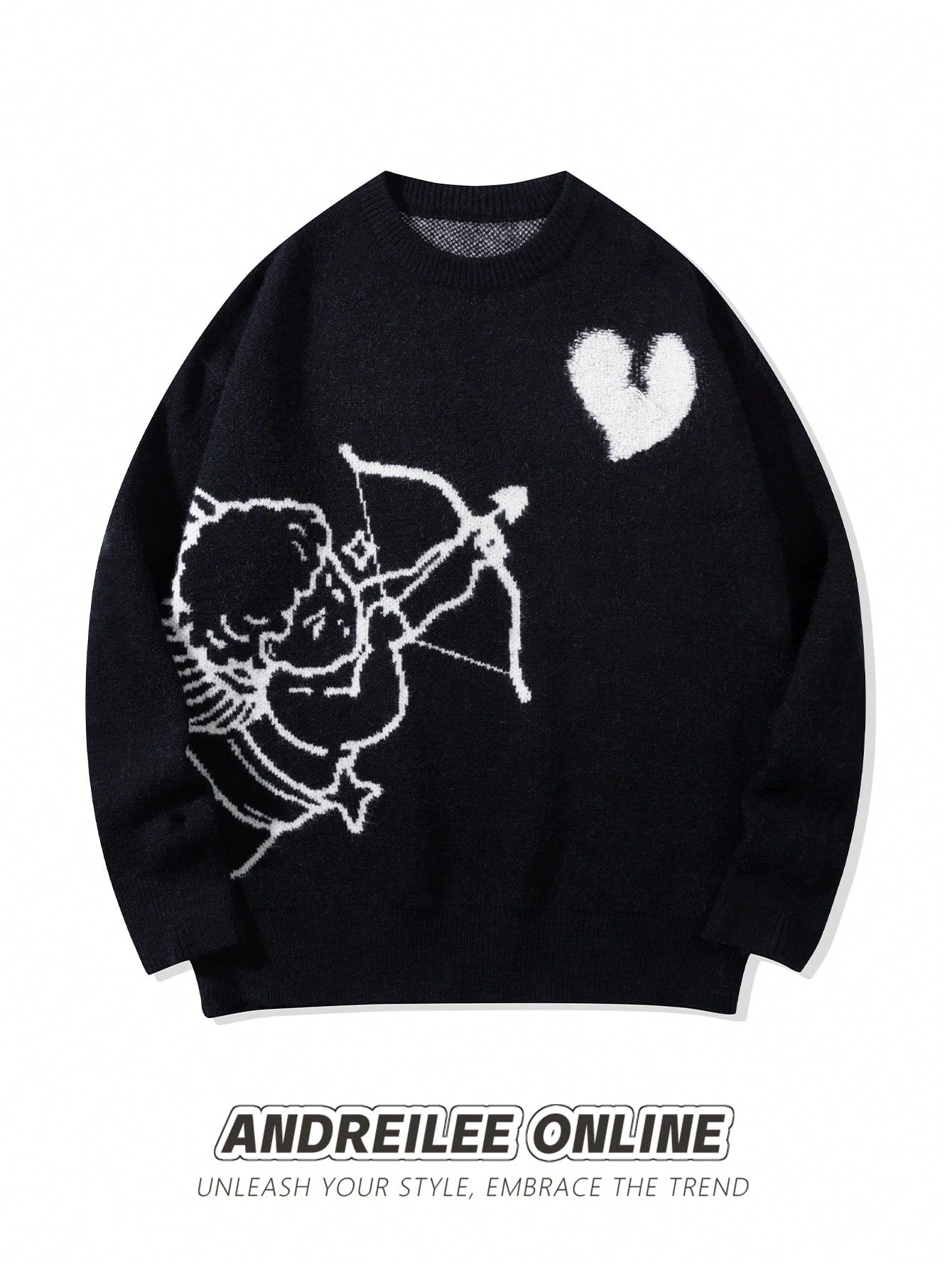 ANDREILEE LITTLE ANGEL SHOOTING LOVE JACQUARD SWEATER