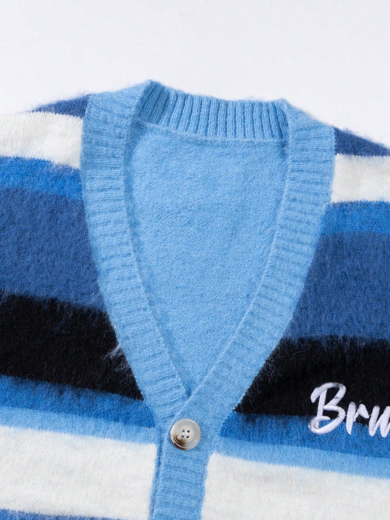 ANDREILEE COLORFUL STRIPED V-NECK CARDIGAN SWEATER