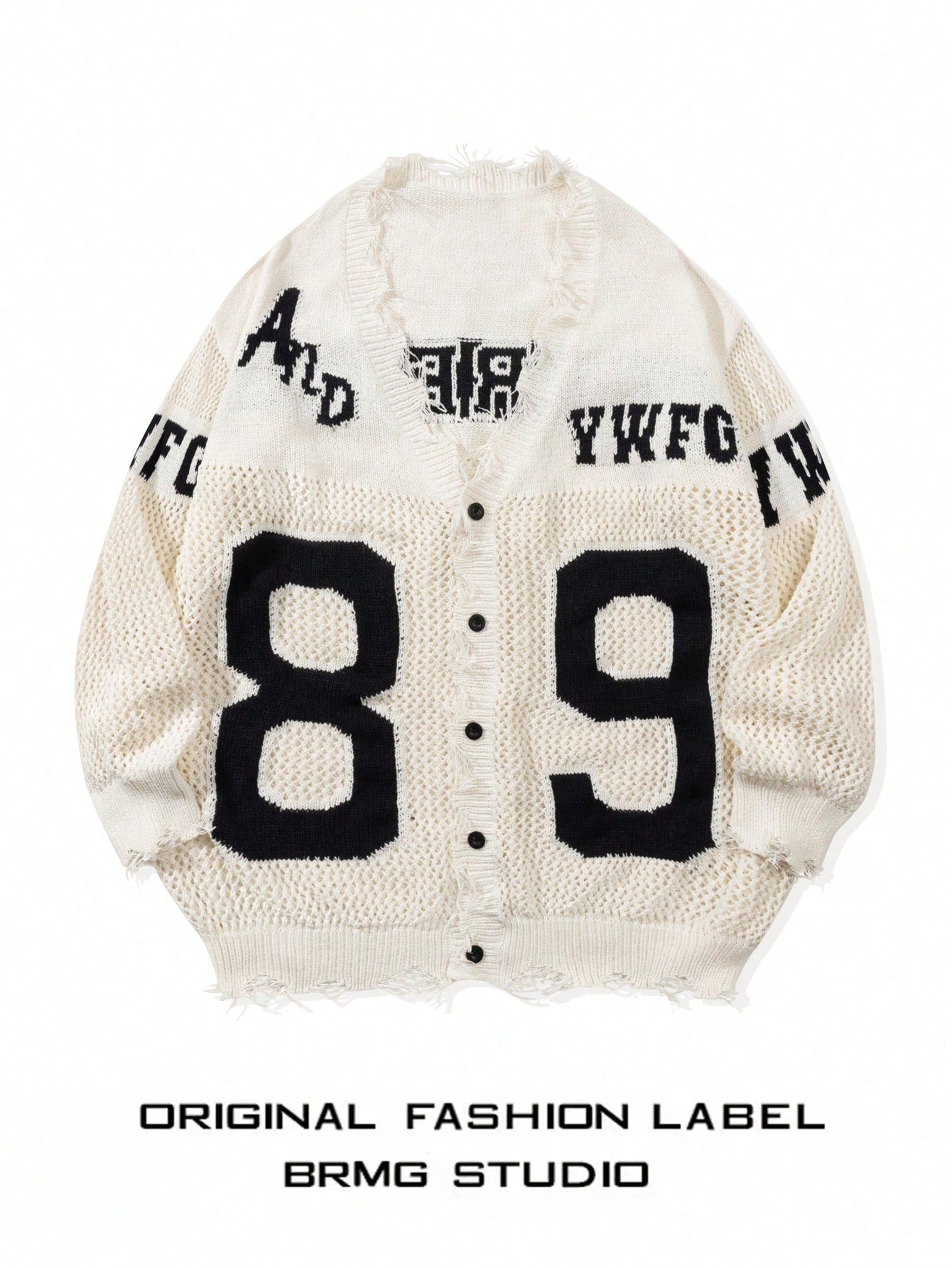 ANDREILEE DIGITAL JACQUARD CARDIGAN SWEATER