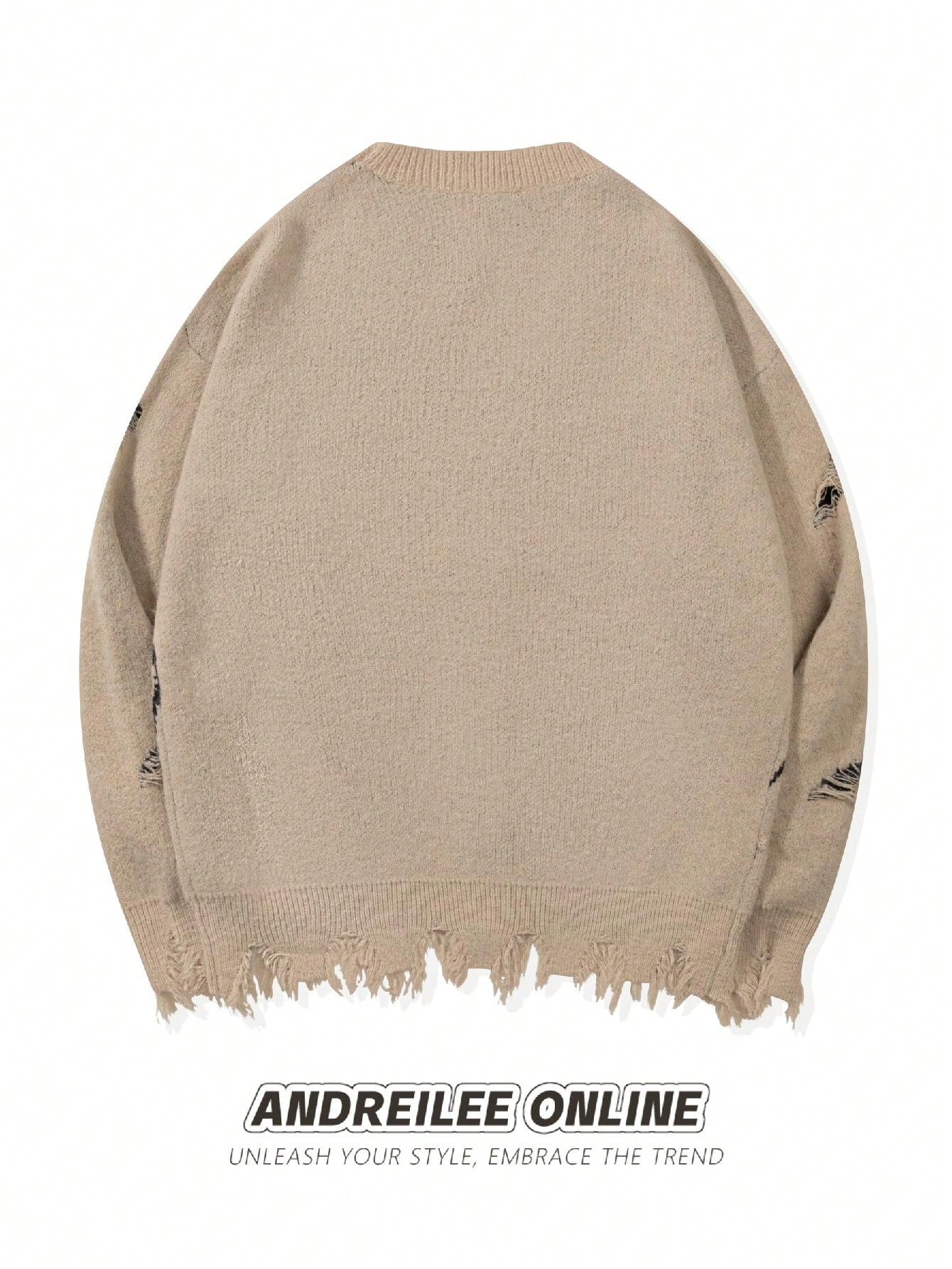 ANDREILEE BROKEN LONG SLEEVED CARDIGAN
