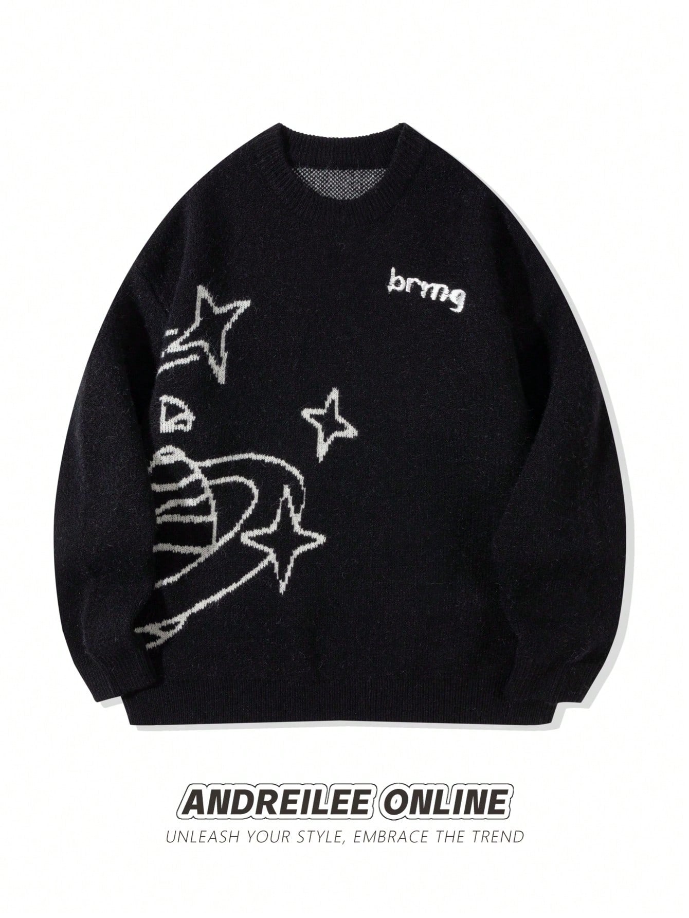 ANDREILEE STAR JACQUARD SWEATER