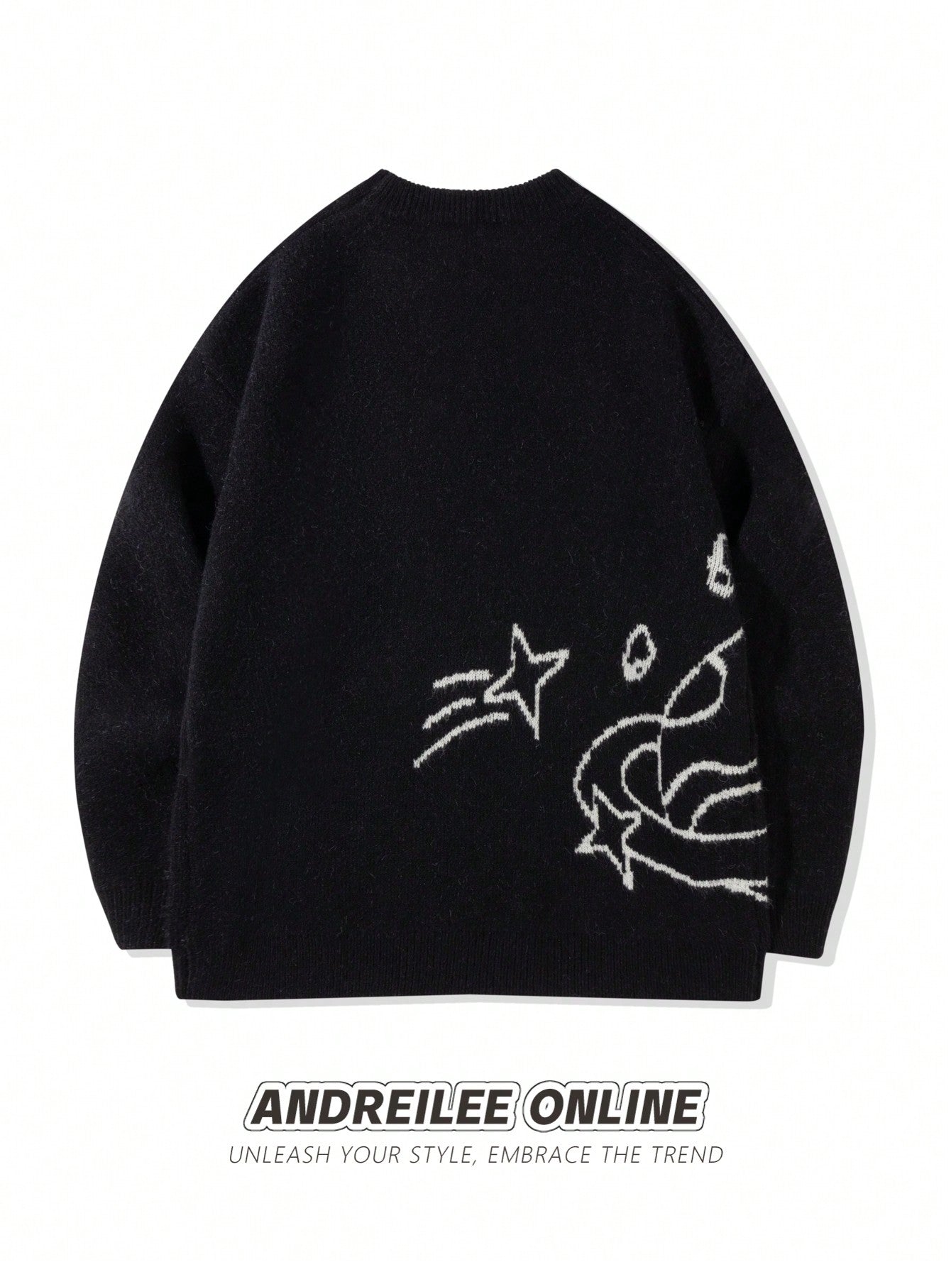 ANDREILEE STAR JACQUARD SWEATER