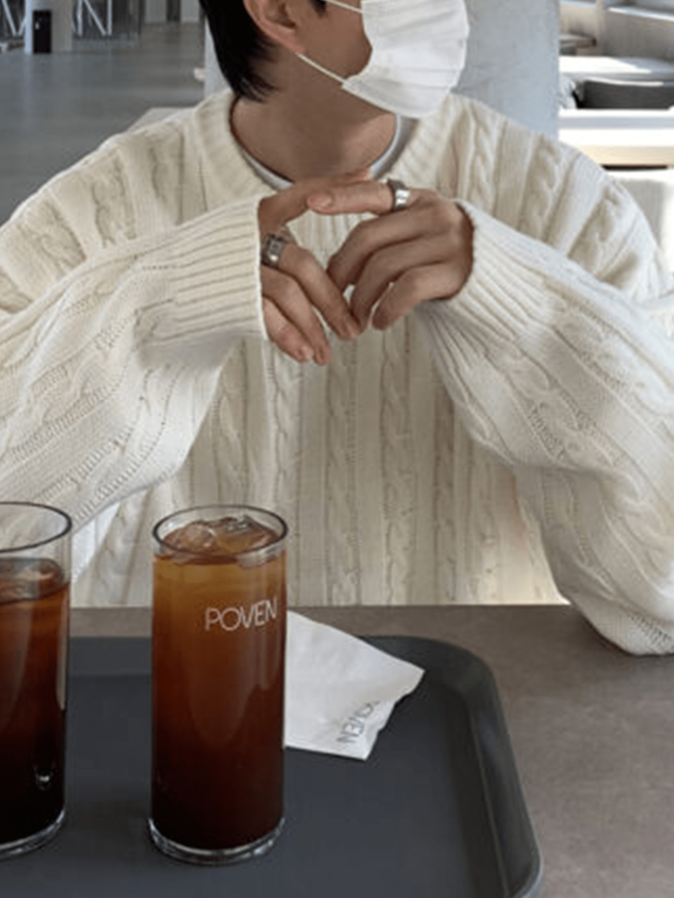 ANDREILEE FRIED DOUGH TWISTS PATTERN SWEATER