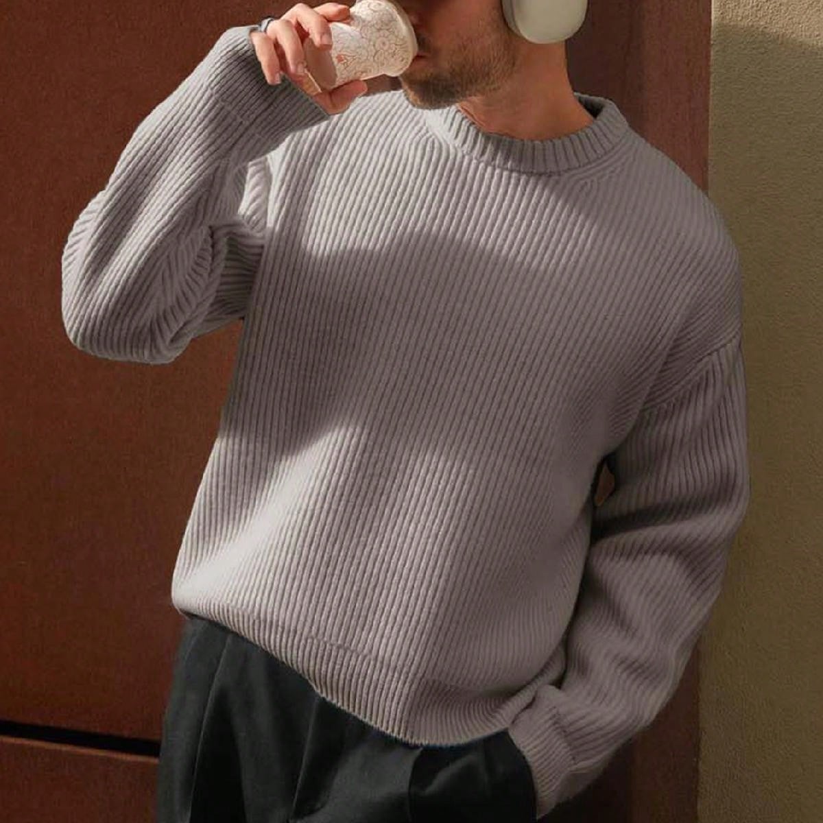 ANDREILEE STREET FASHION TEXTURED SWEATER