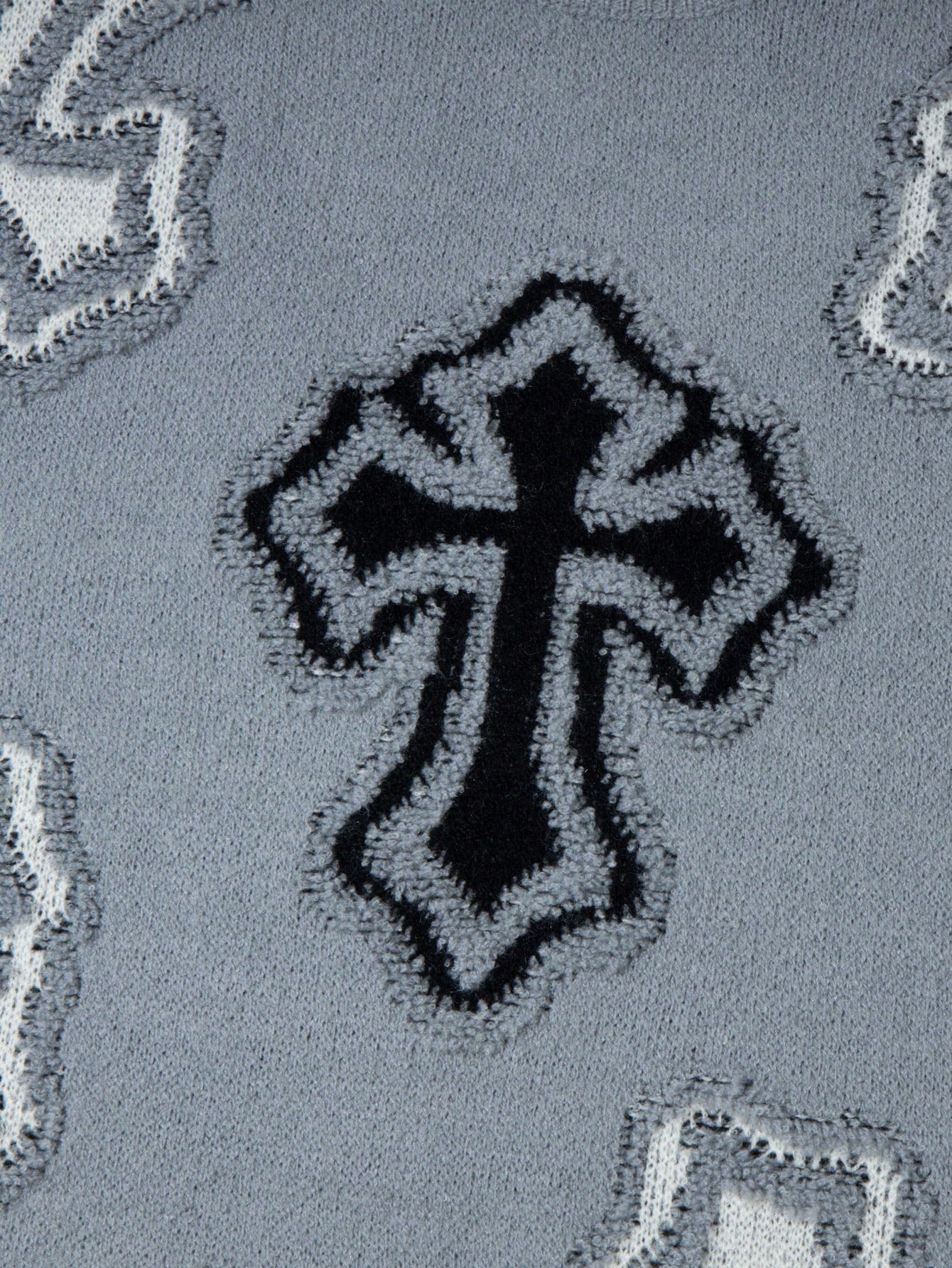 ANDREILEE CROSS JACQUARD CASUAL SWEATER