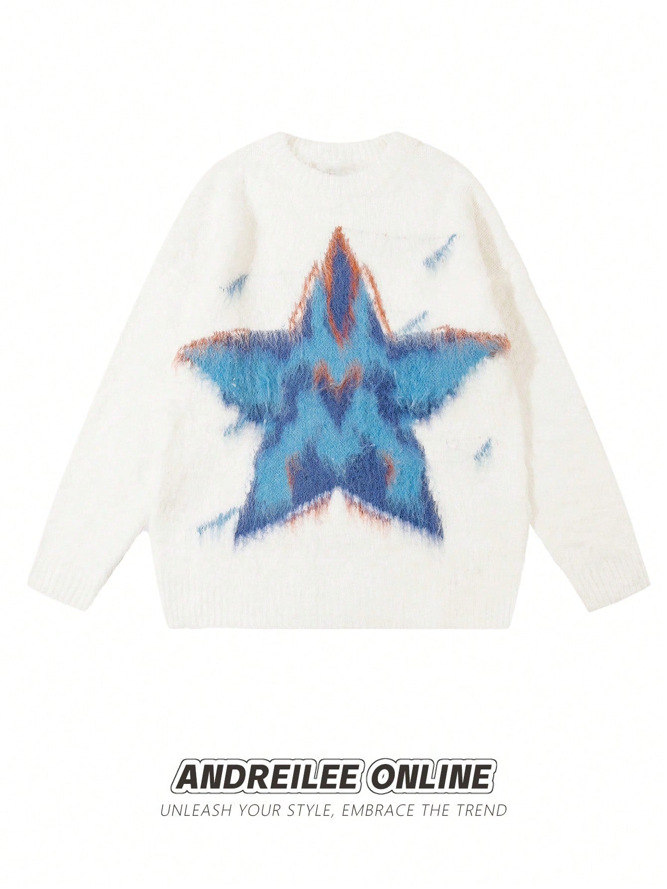 ANDREILEE STAR PATTERNED JACQUARD SWEATER