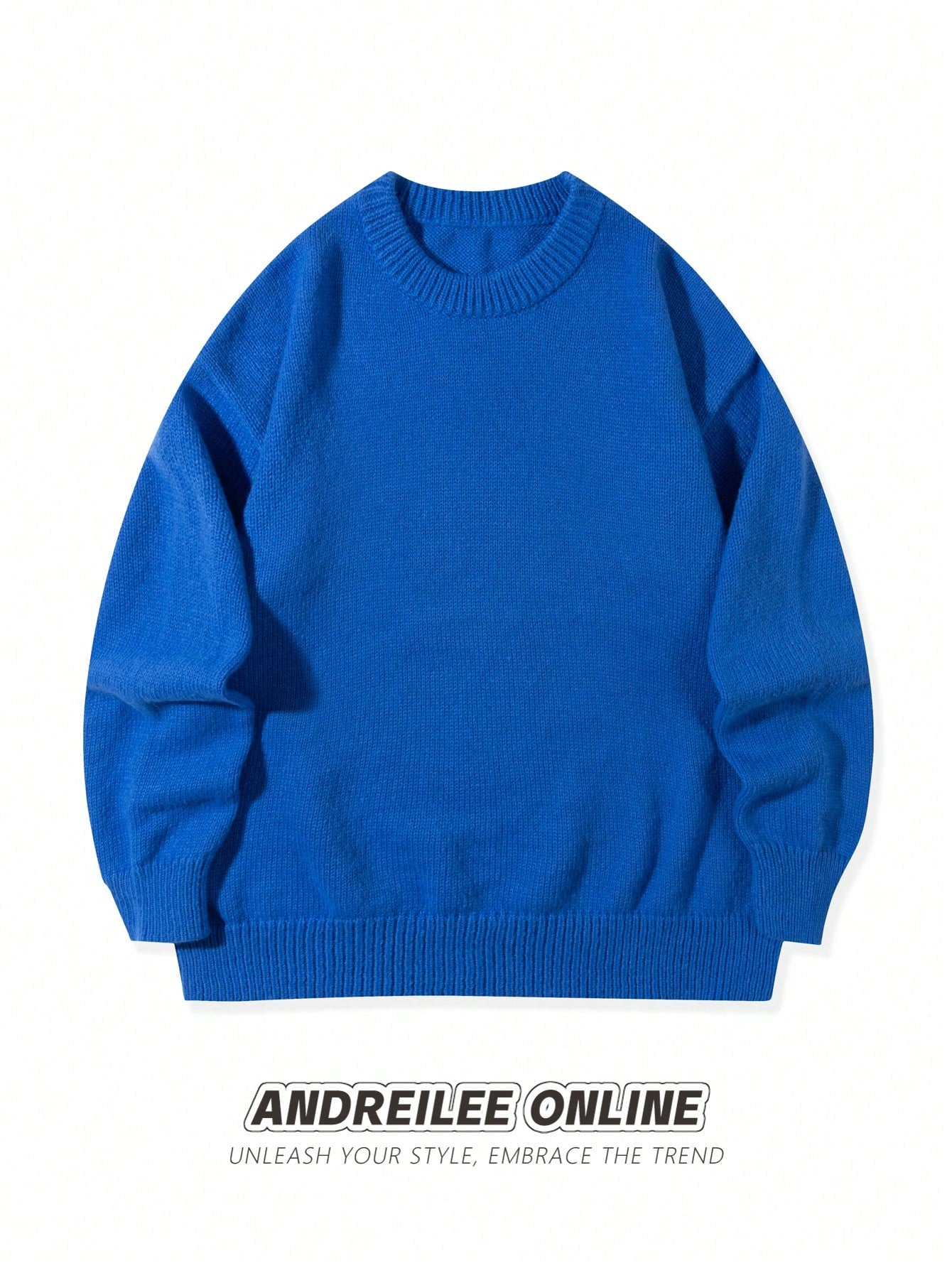 ANDREILEE LAZY TRENDY SOLID COLOR SWEATER