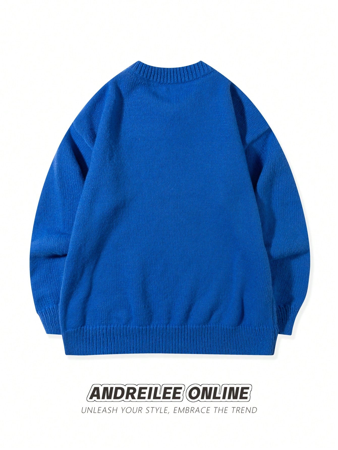 ANDREILEE LAZY TRENDY SOLID COLOR SWEATER