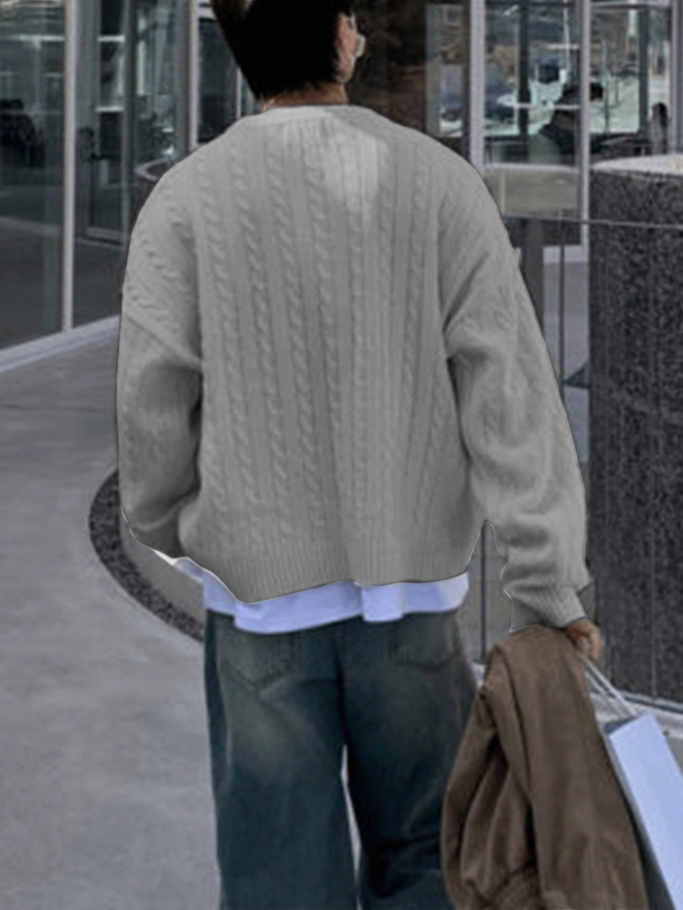 ANDREILEE FRIED DOUGH TWISTS PATTERN SWEATER