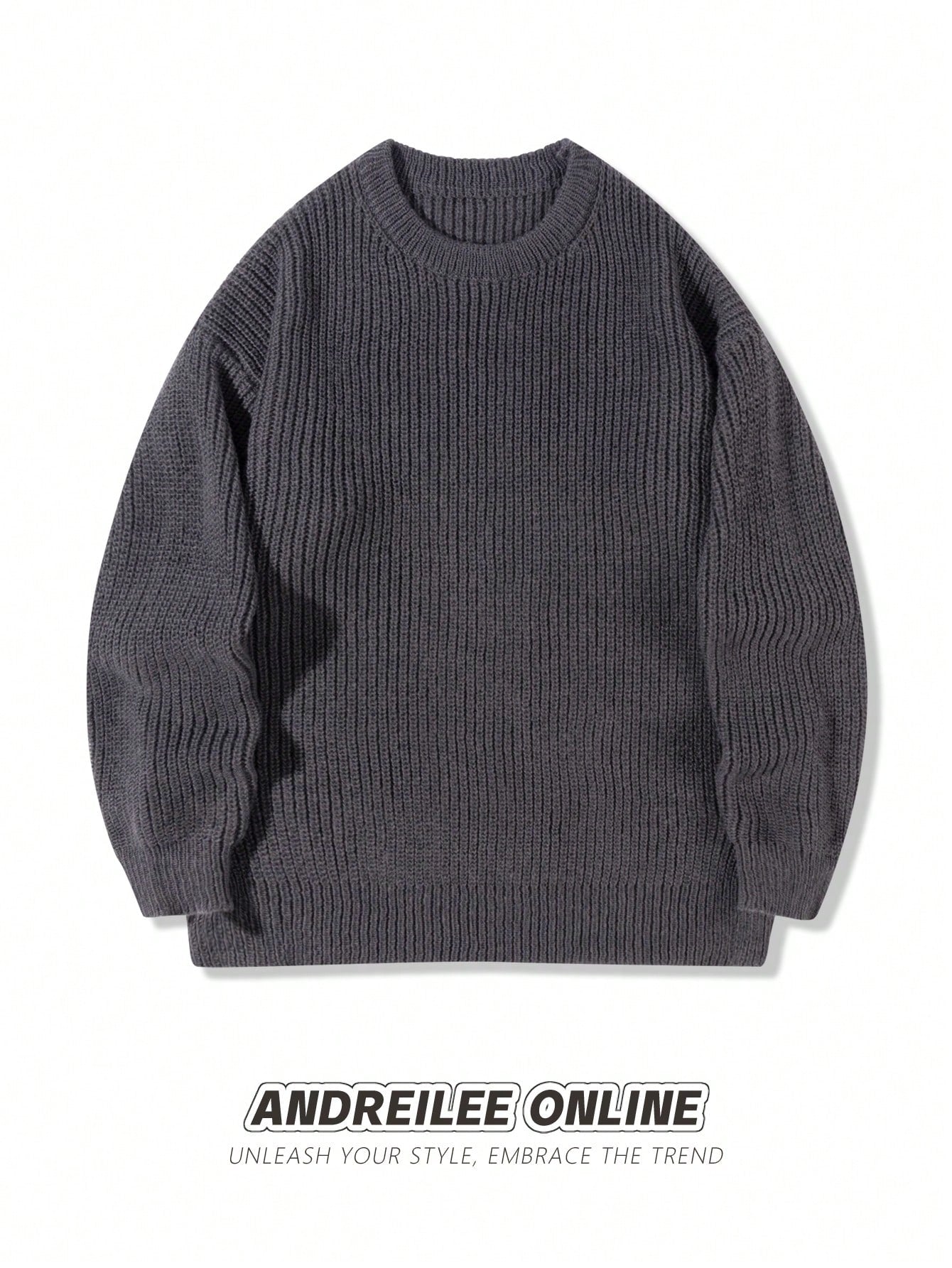ANDREILEE BEAD PATTERNED ROUND NECK SWEATER
