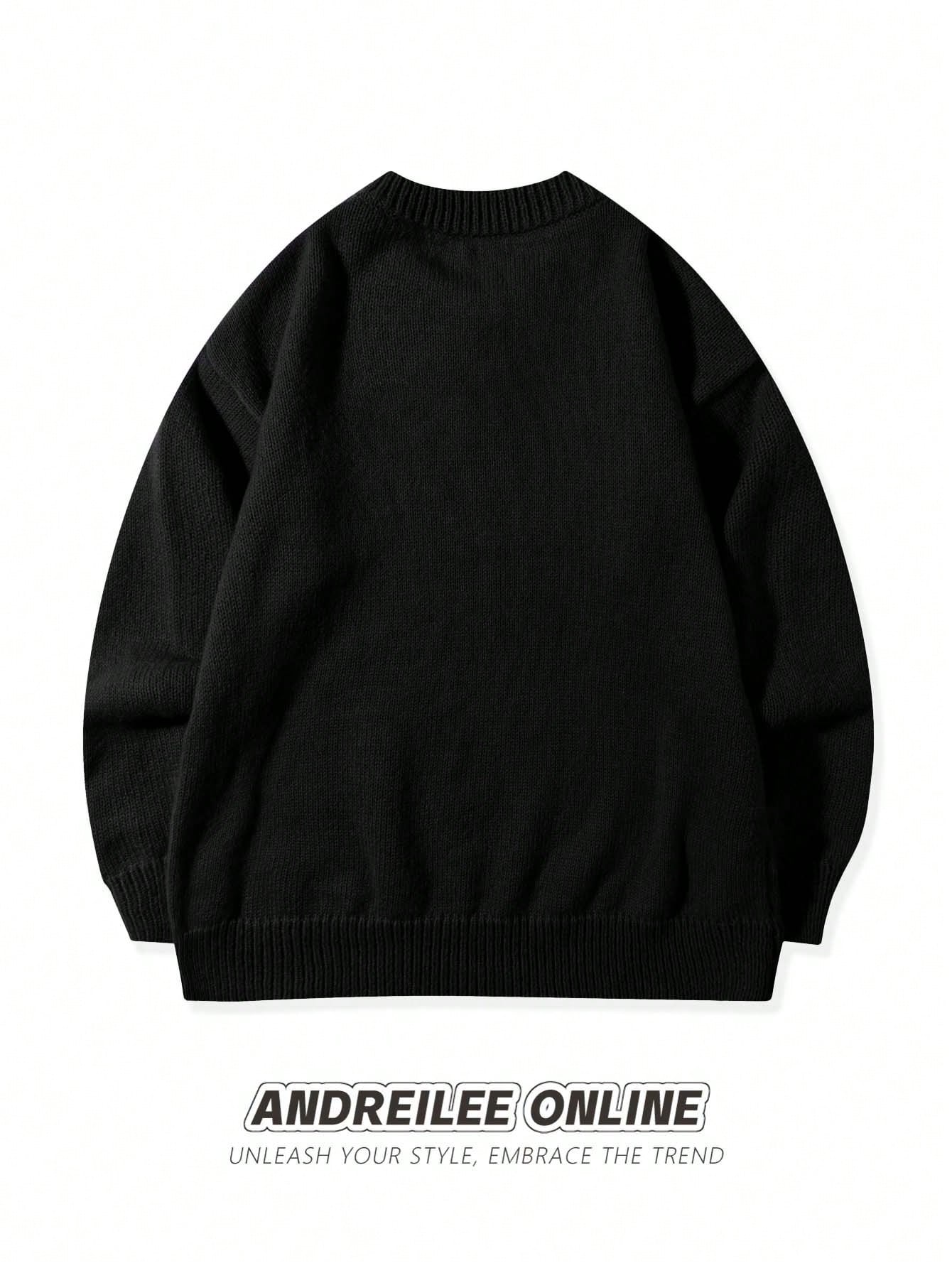 ANDREILEE LAZY TRENDY SOLID COLOR SWEATER