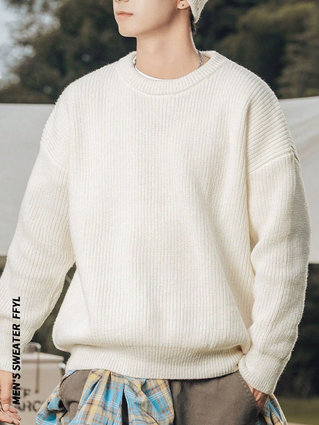 ANDREILEE RETRO SOLID COLORED SWEATER