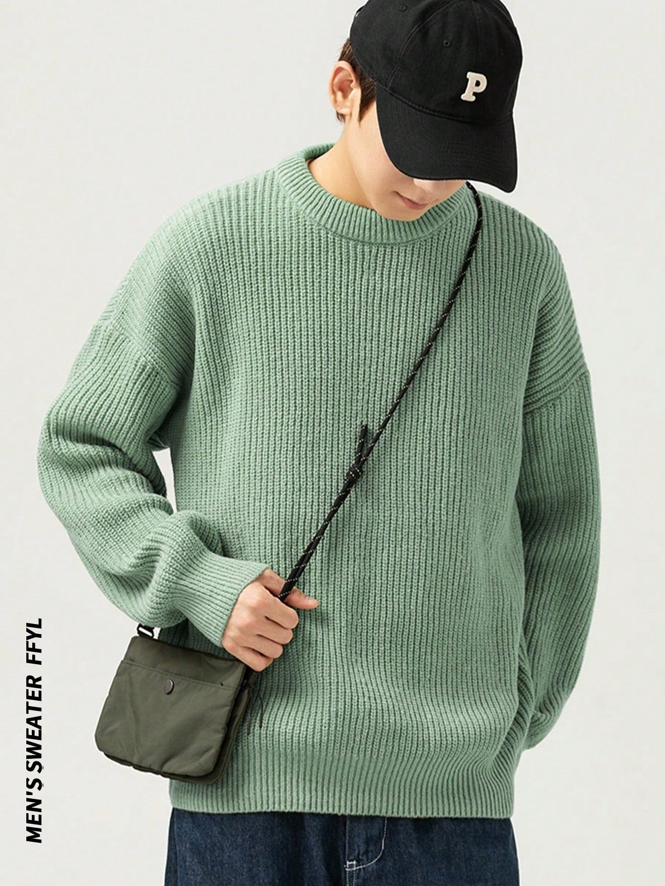 ANDREILEE RETRO SOLID COLORED SWEATER